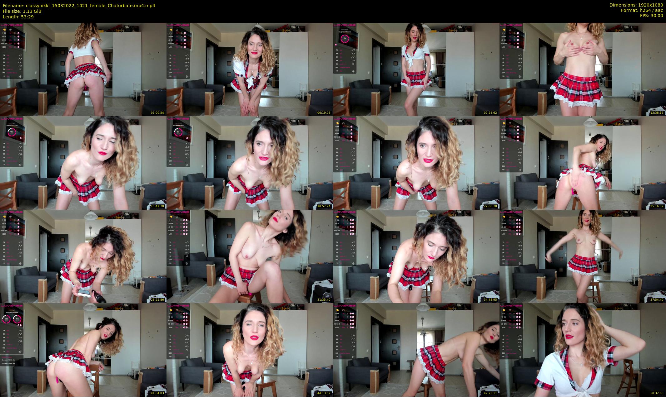 classynikki — 54 minute Chaturbate female cam show recording, 1080p, Mar 15, 2022