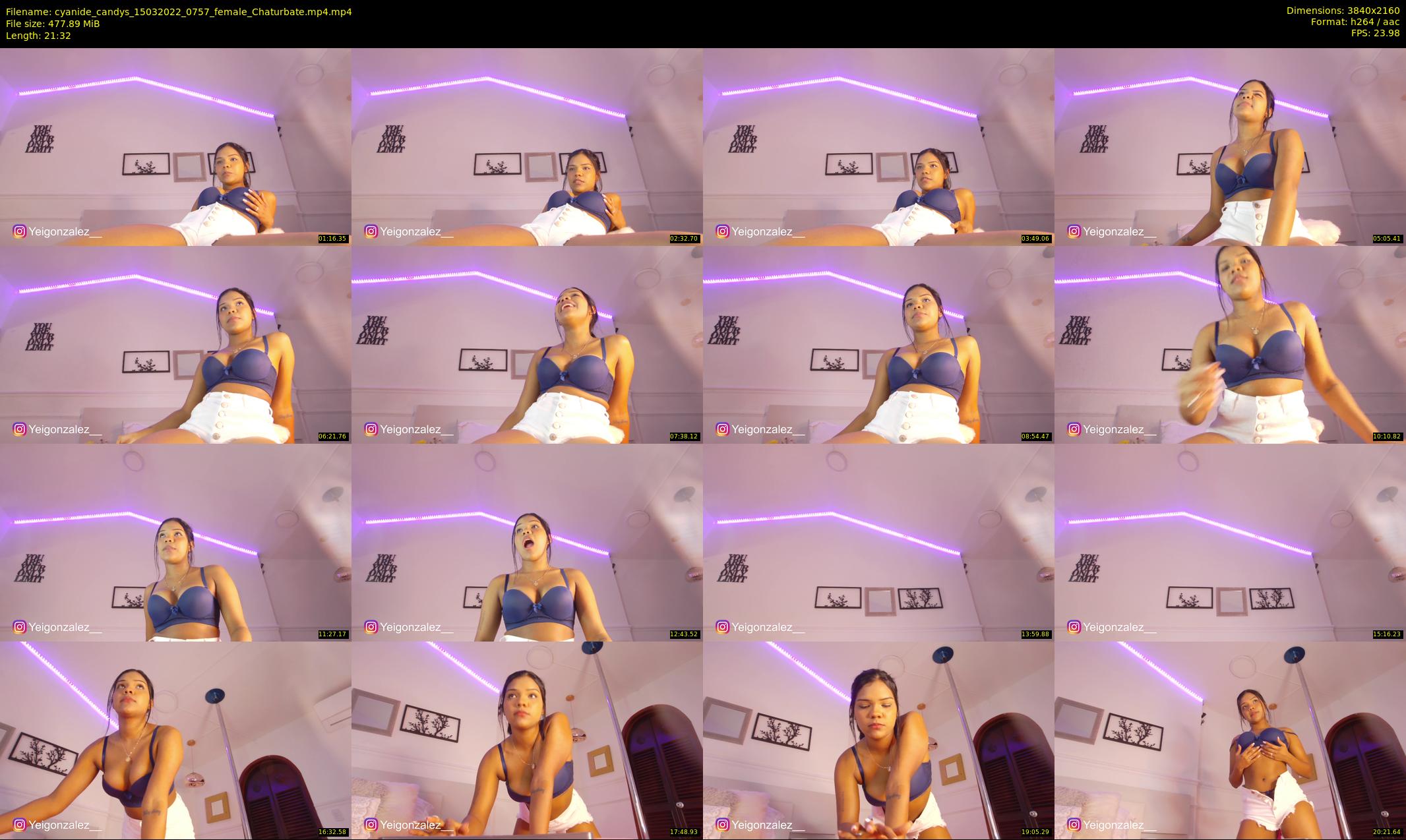 cyanide_candys — 22 minute Chaturbate female cam show recording, 4K, Mar 15, 2022