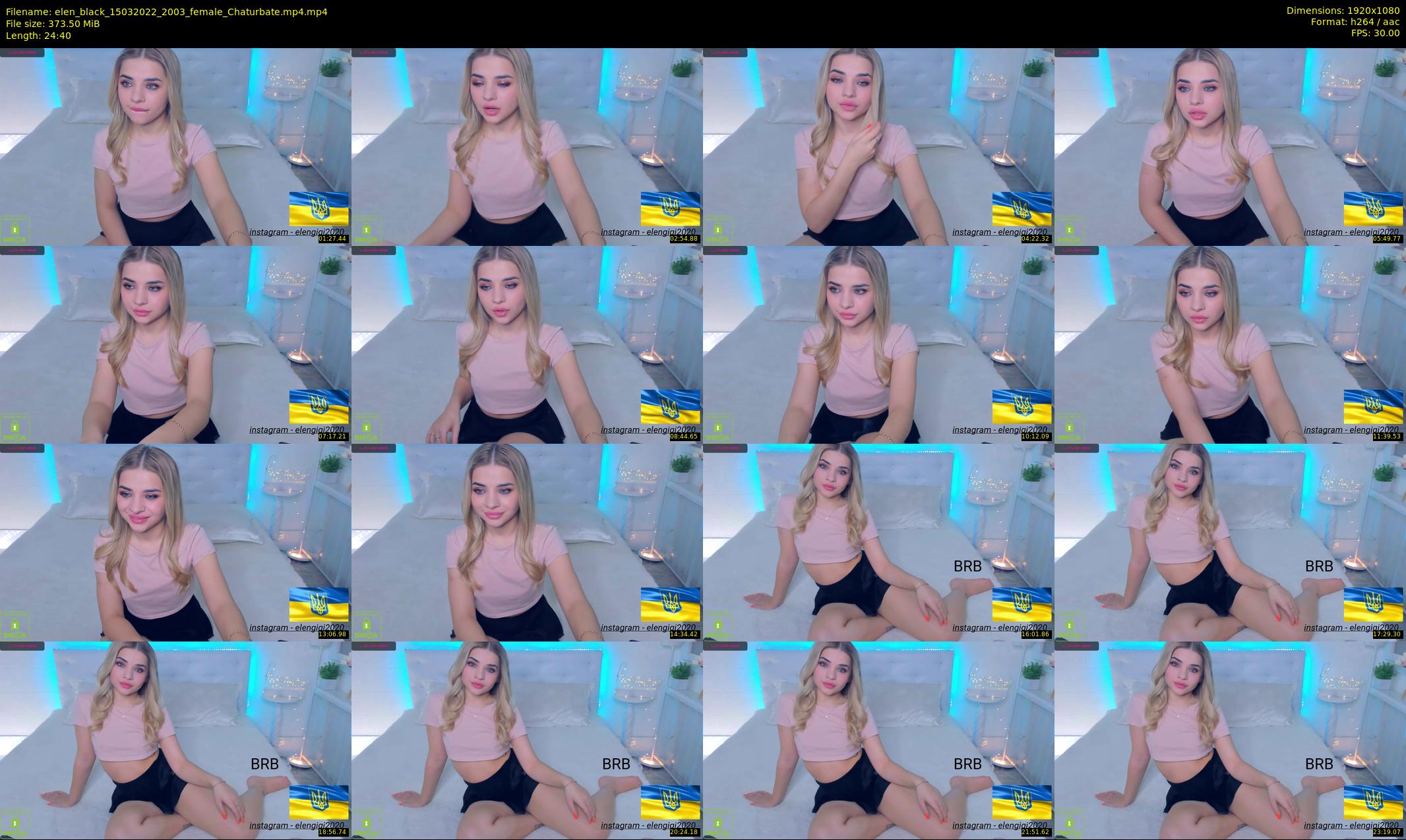 elen_black — 25 minute Chaturbate female cam show recording, 1080p, Mar 15, 2022