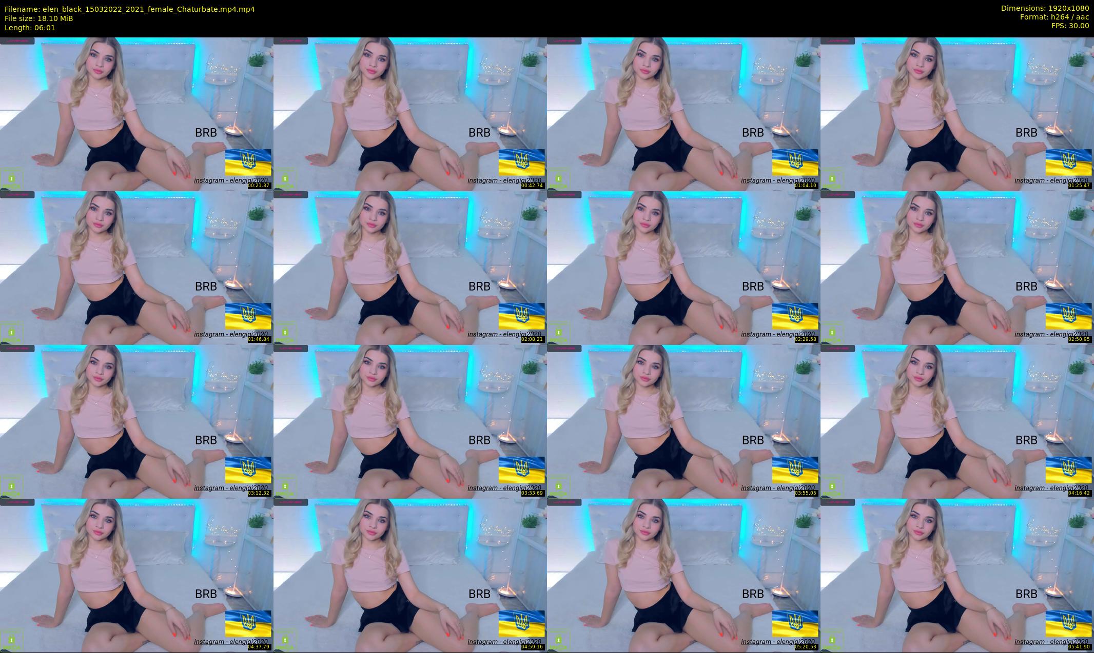 elen_black — 7 minute Chaturbate female cam show recording, 1080p, Mar 15, 2022