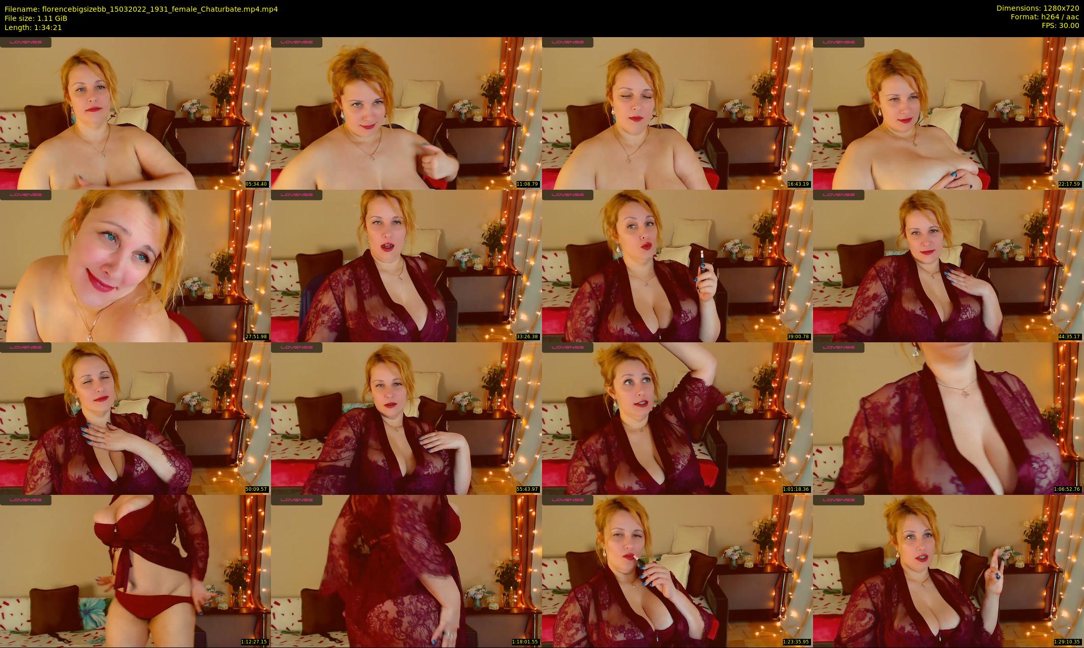 florencebigsizebb — 95 minute Chaturbate female cam show recording, 720p, Mar 15, 2022