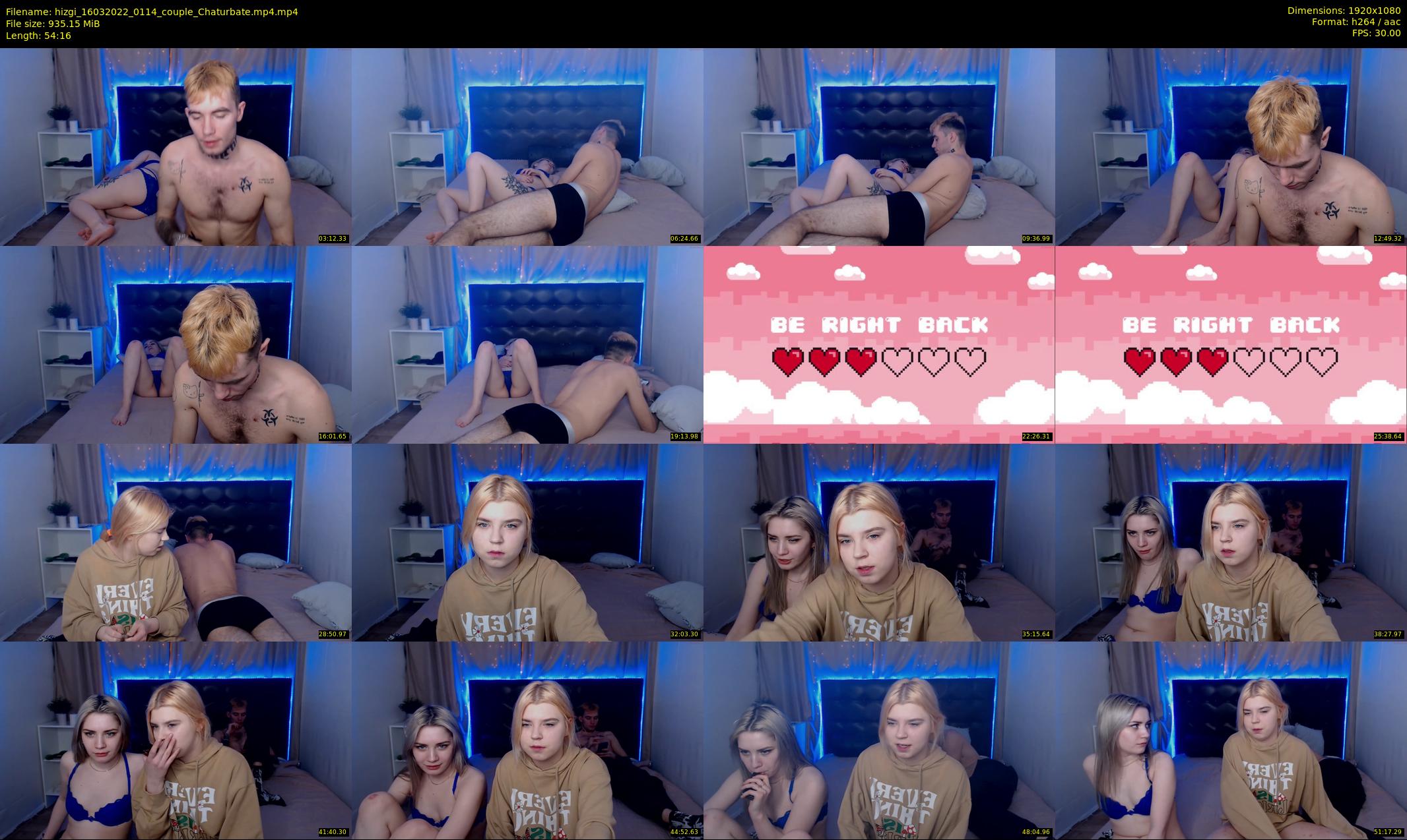 hizgi — 55 minute Chaturbate couple cam show recording, 1080p, Mar 16, 2022