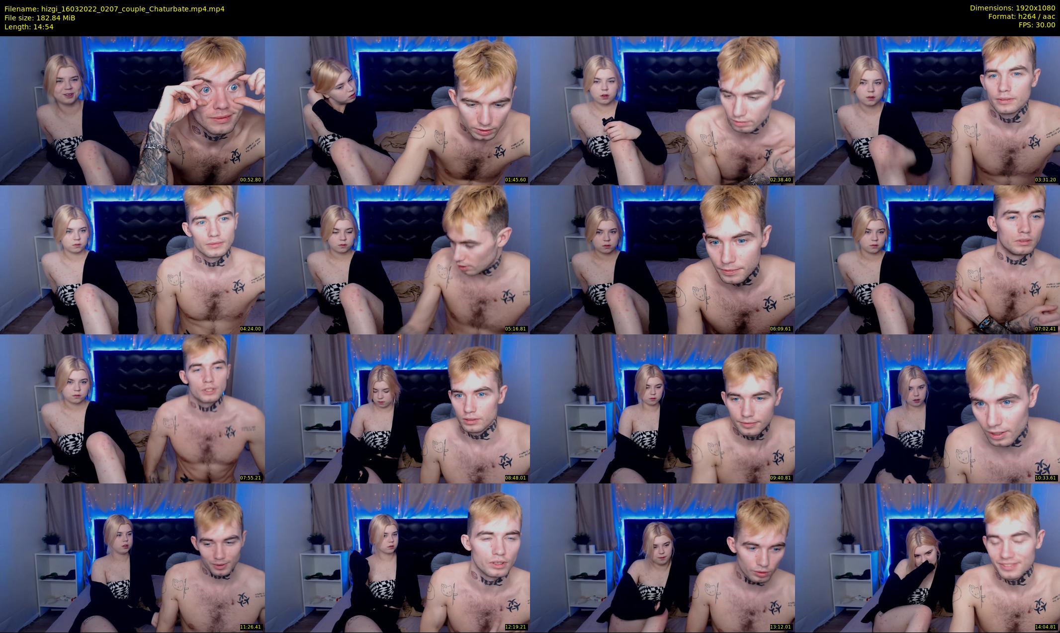 hizgi — 15 minute Chaturbate couple cam show recording, 1080p, Mar 16, 2022
