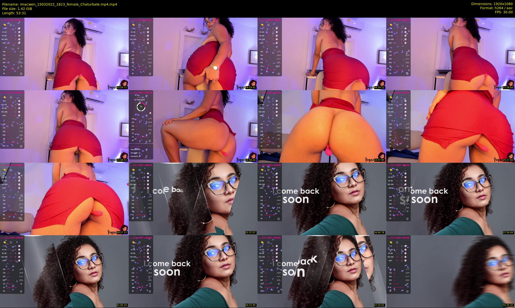 imacwen — 54 minute Chaturbate female cam show recording, 1080p, Mar 15, 2022