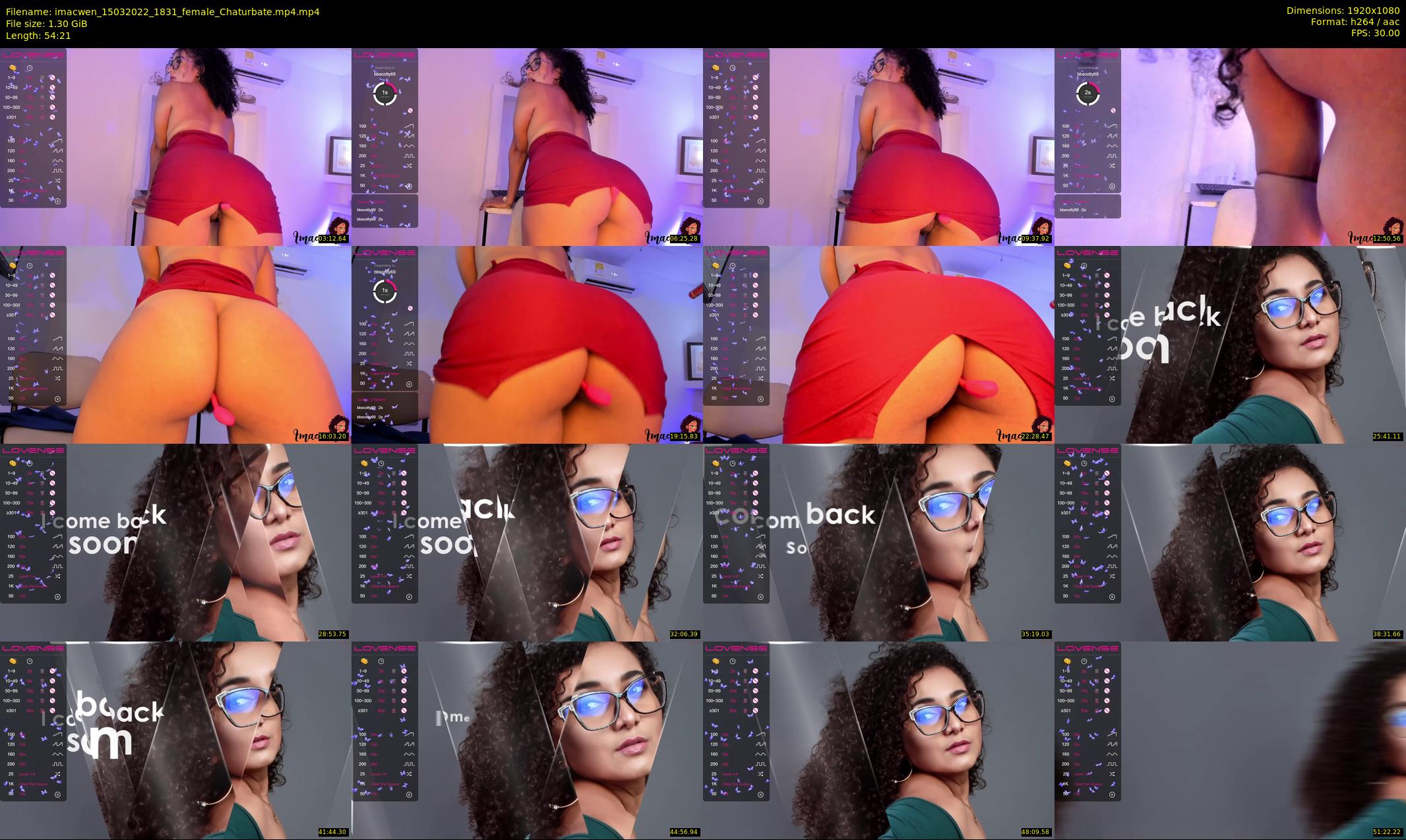 imacwen — 55 minute Chaturbate female cam show recording, 1080p, Mar 15, 2022