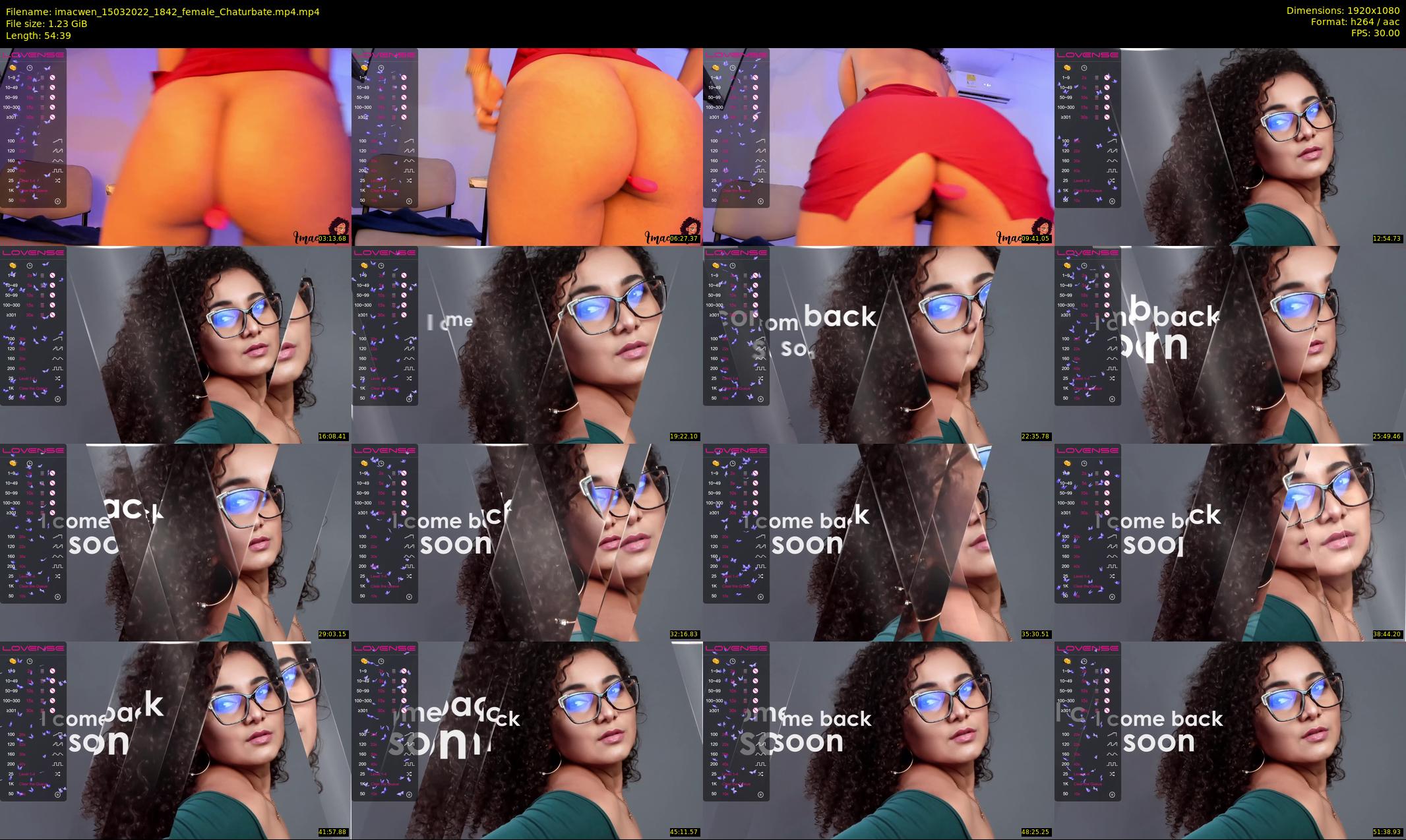 imacwen — 55 minute Chaturbate female cam show recording, 1080p, Mar 15, 2022