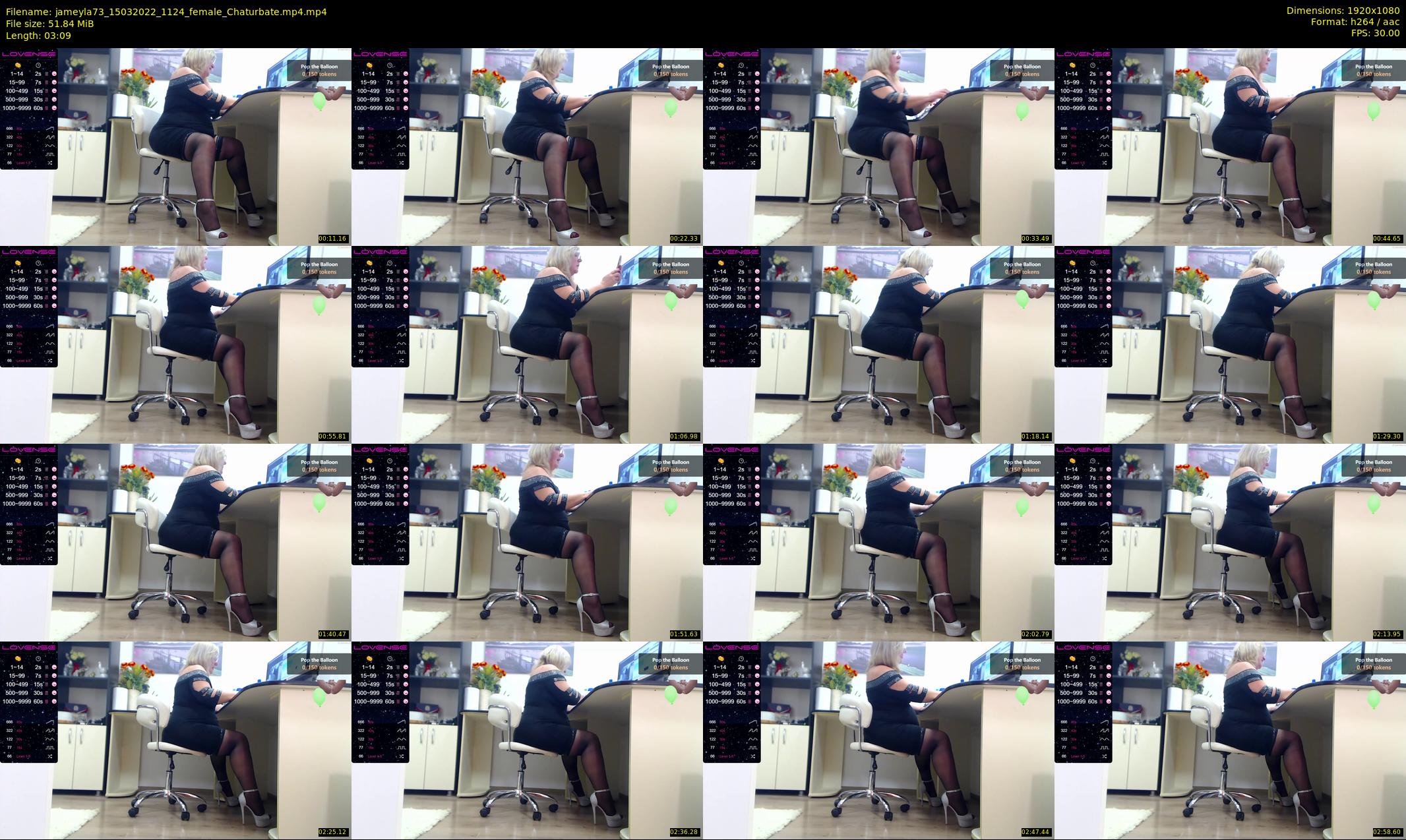jameyla73 — 4 minute Chaturbate female cam show recording, 1080p, Mar 15, 2022