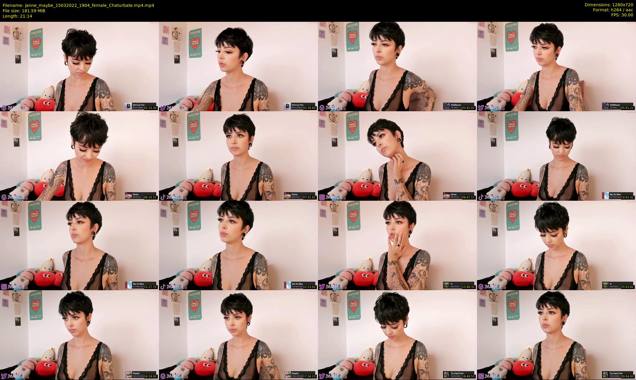 janne_maybe — 22 minute Chaturbate female cam show recording, 720p, Mar 15, 2022