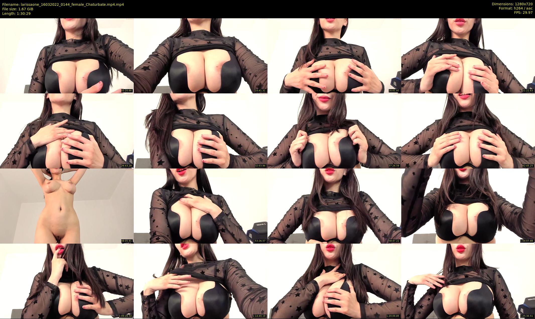 larissaone — 91 minute Chaturbate female cam show recording, 720p, Mar 16, 2022
