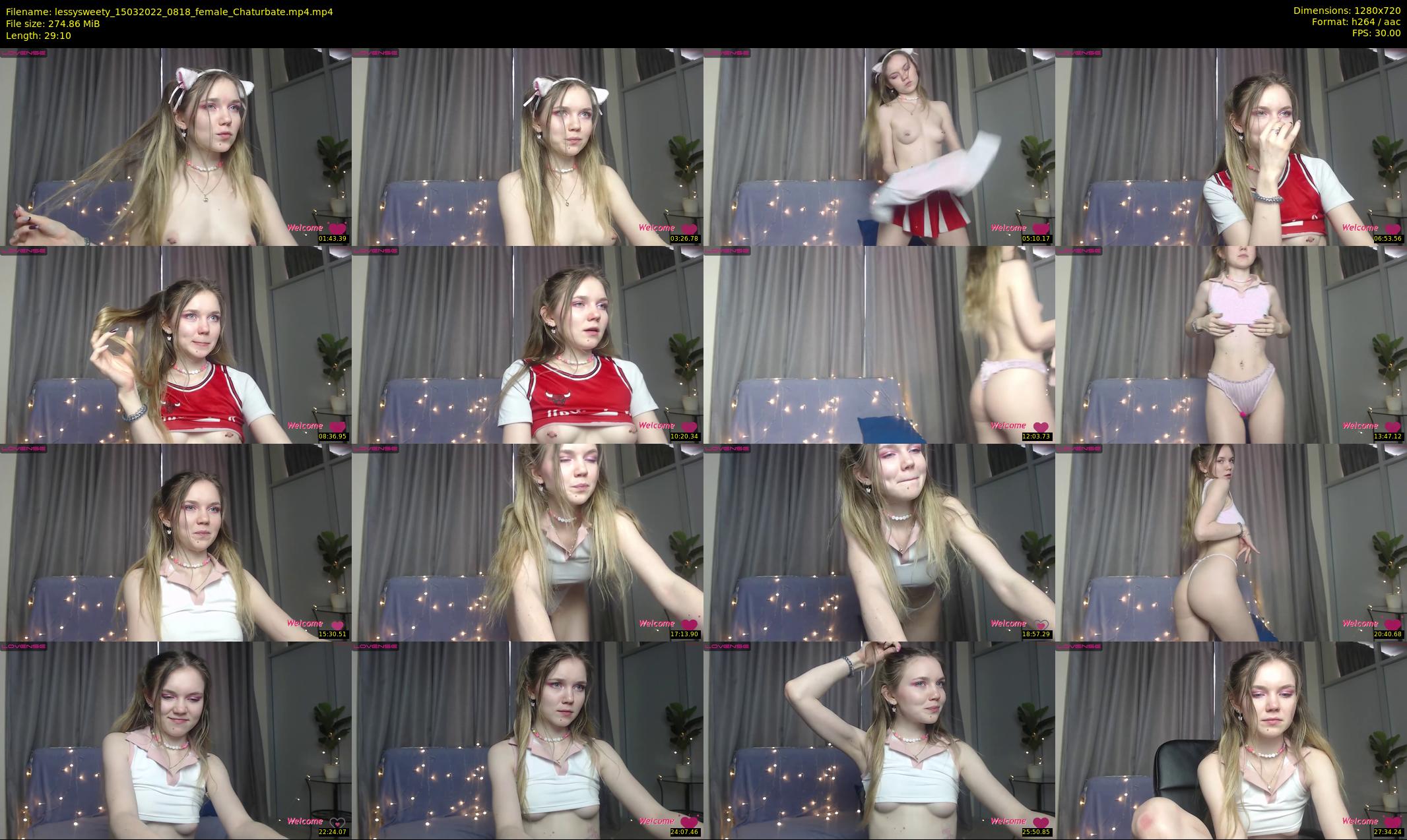 lessysweety — 30 minute Chaturbate female cam show recording, 720p, Mar 15, 2022
