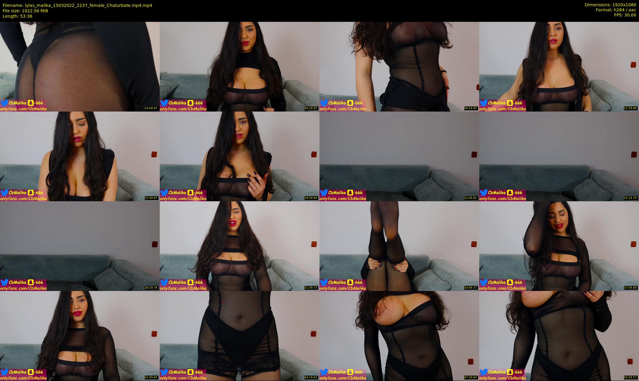 lylas_malika — 54 minute Chaturbate female cam show recording, 1080p, Mar 15, 2022