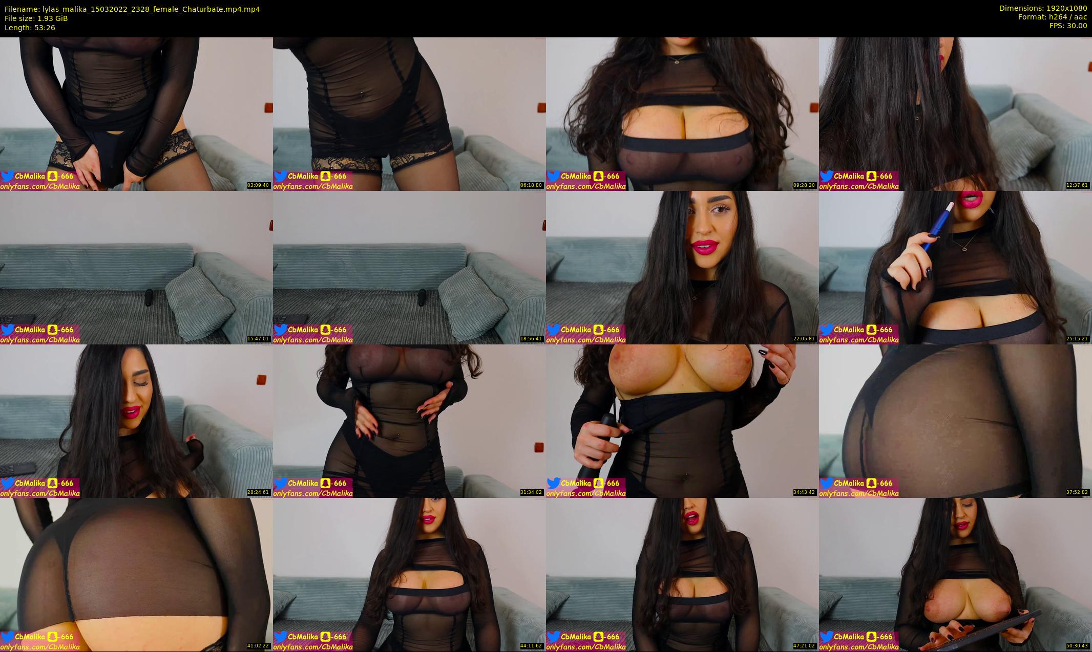 lylas_malika — 54 minute Chaturbate female cam show recording, 1080p, Mar 15, 2022
