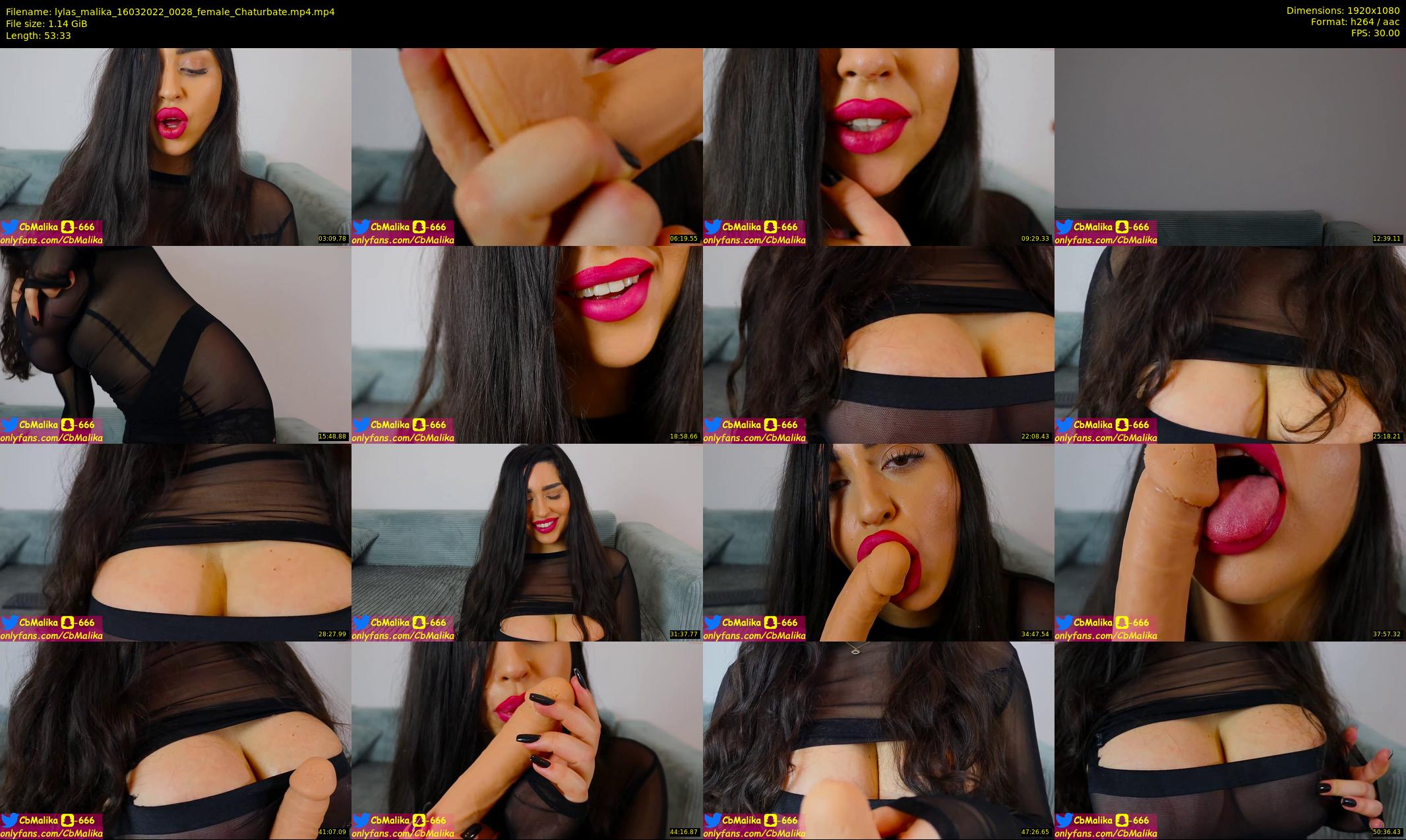 lylas_malika — 54 minute Chaturbate female cam show recording, 1080p, Mar 16, 2022