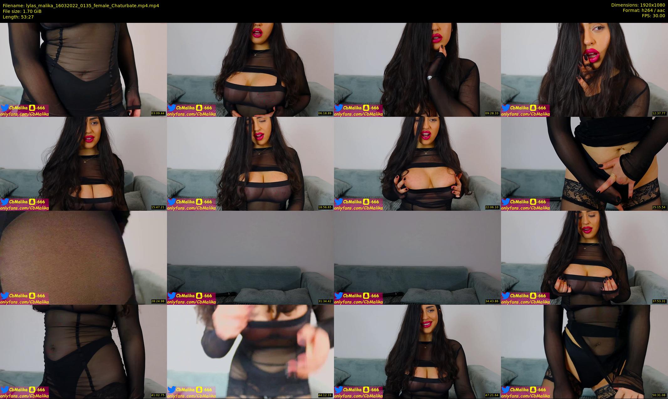 lylas_malika — 54 minute Chaturbate female cam show recording, 1080p, Mar 16, 2022