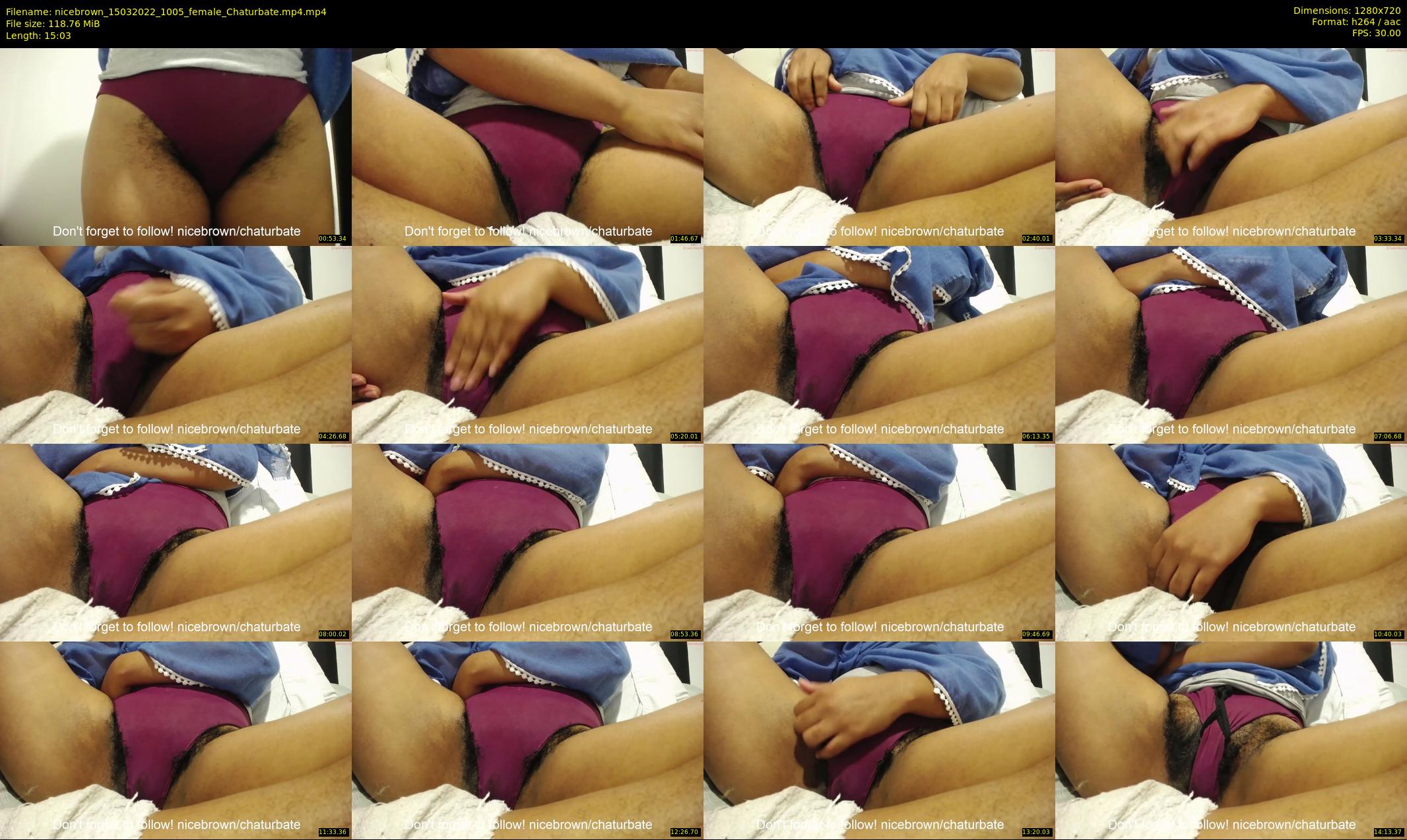 nicebrown — 16 minute Chaturbate female cam show recording, 720p, Mar 15, 2022