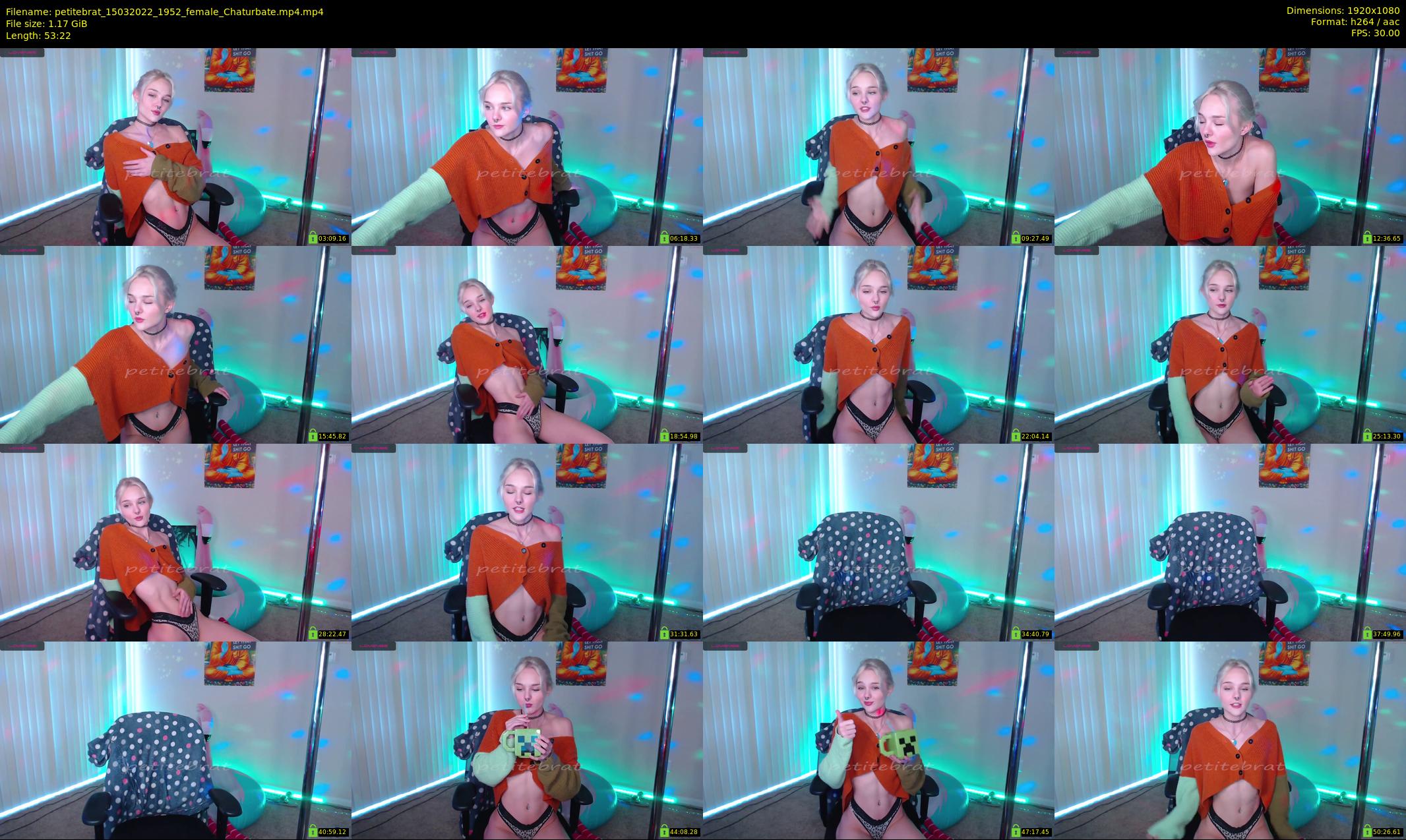petitebrat — 54 minute Chaturbate female cam show recording, 1080p, Mar 15, 2022