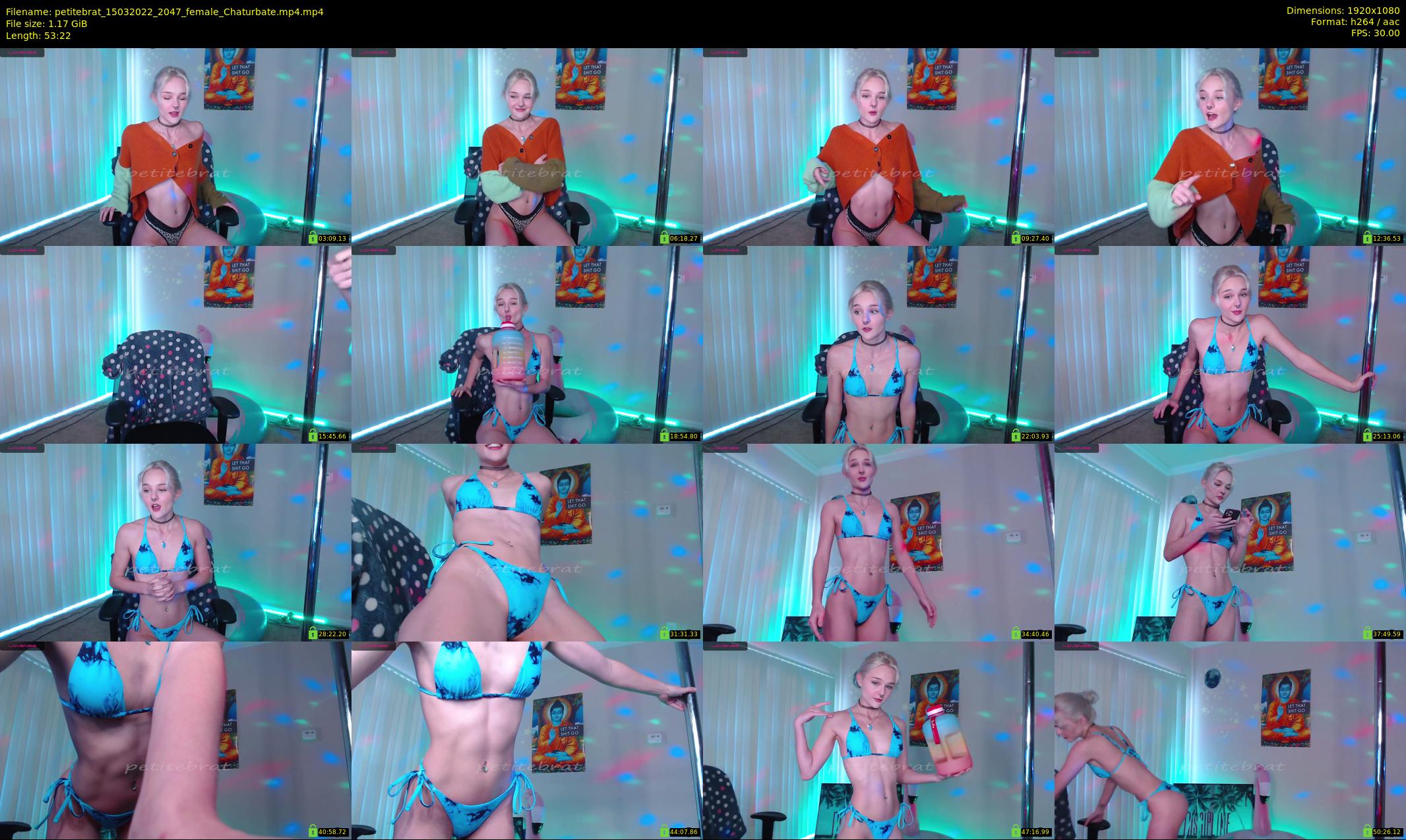 petitebrat — 54 minute Chaturbate female cam show recording, 1080p, Mar 15, 2022