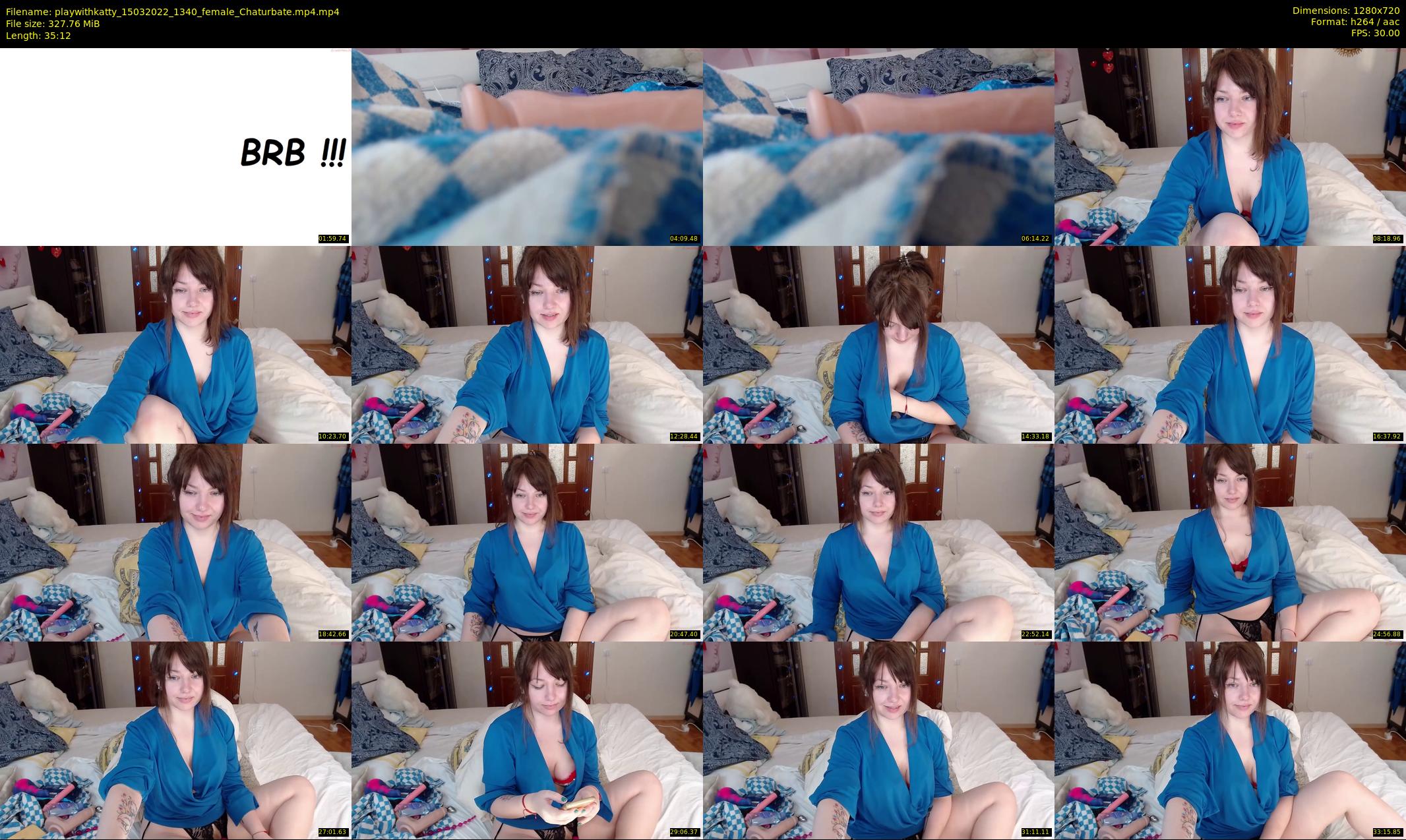 playwithkatty — 36 minute Chaturbate female cam show recording, 720p, Mar 15, 2022