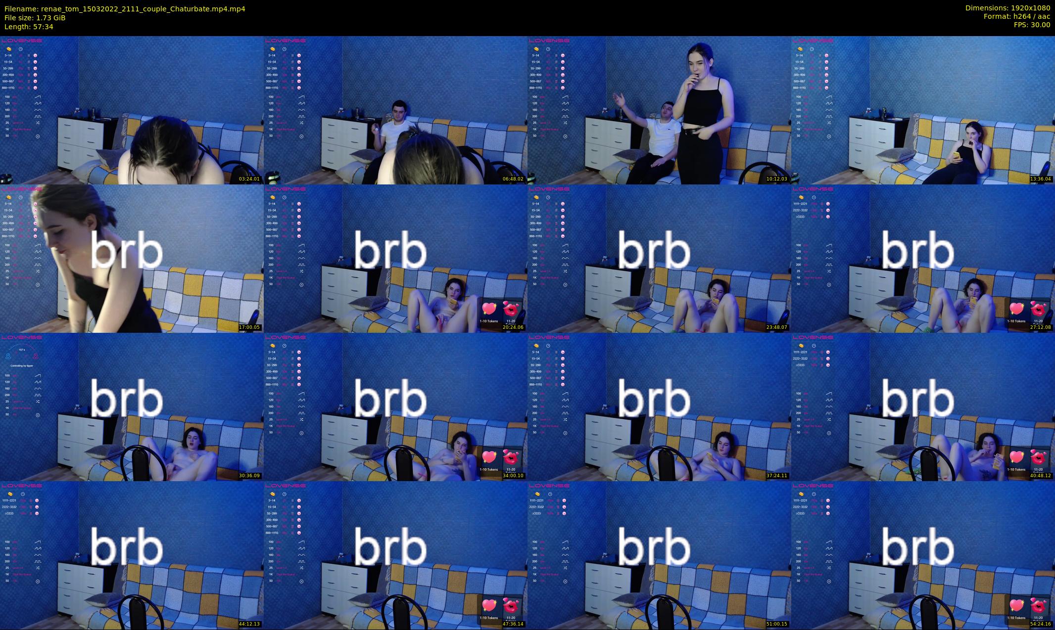 renae_tom — 58 minute Chaturbate couple cam show recording, 1080p, Mar 15, 2022
