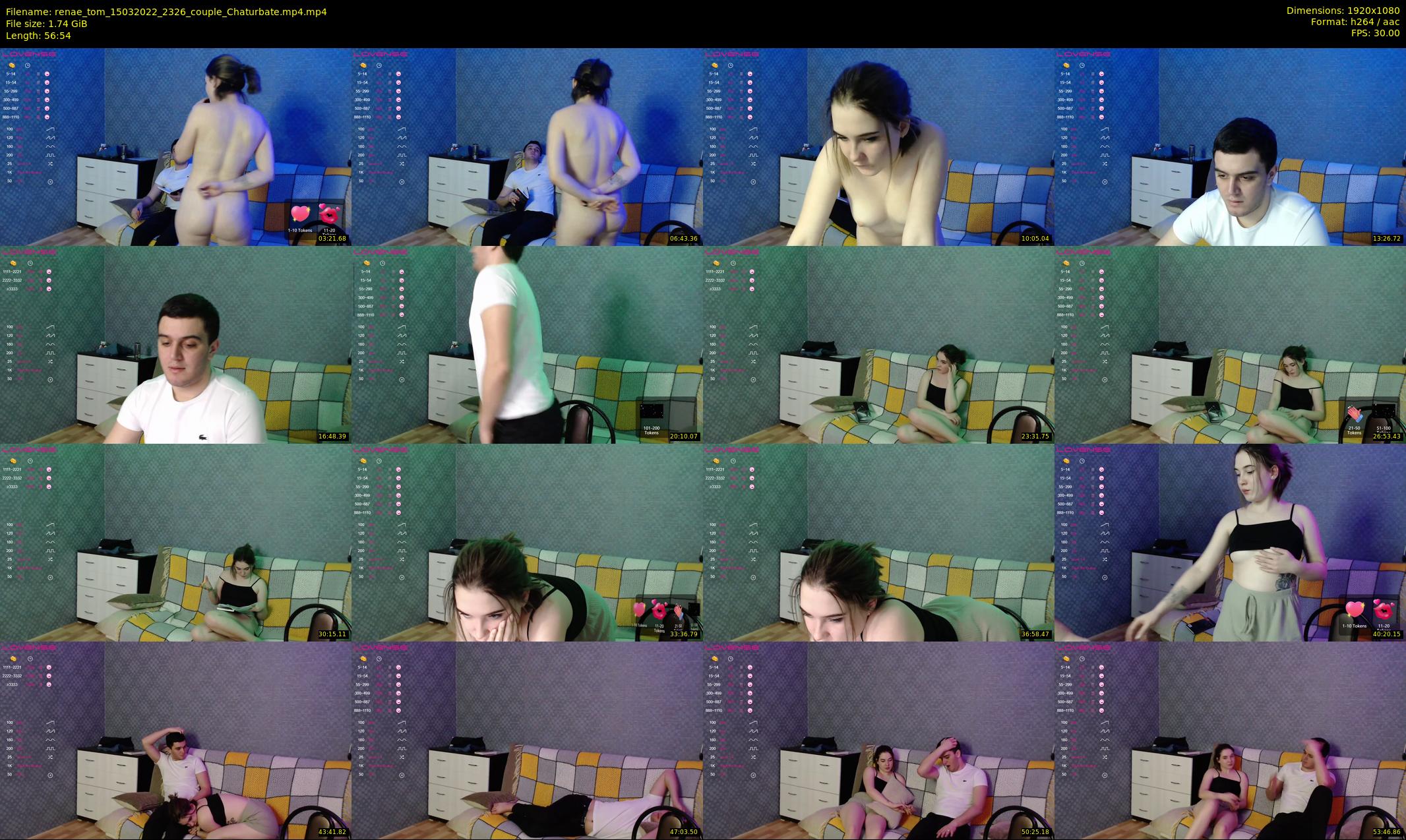 renae_tom — 57 minute Chaturbate couple cam show recording, 1080p, Mar 15, 2022