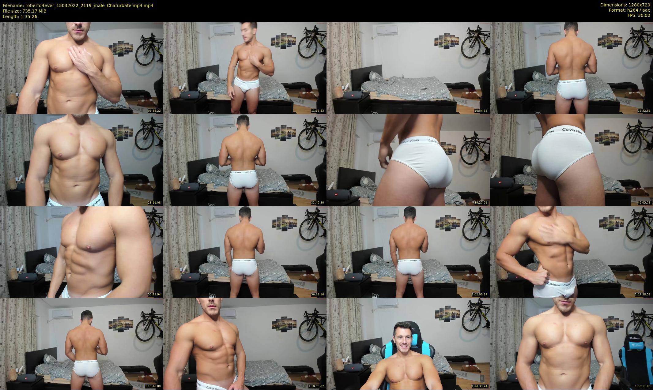 roberto4ever — 96 minute Chaturbate male cam show recording, 720p, Mar 15, 2022