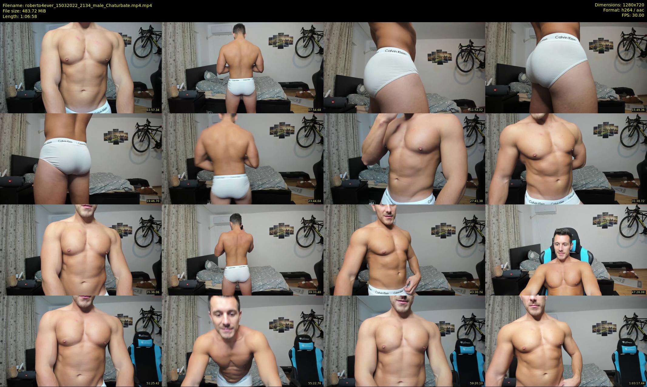 roberto4ever — 67 minute Chaturbate male cam show recording, 720p, Mar 15, 2022