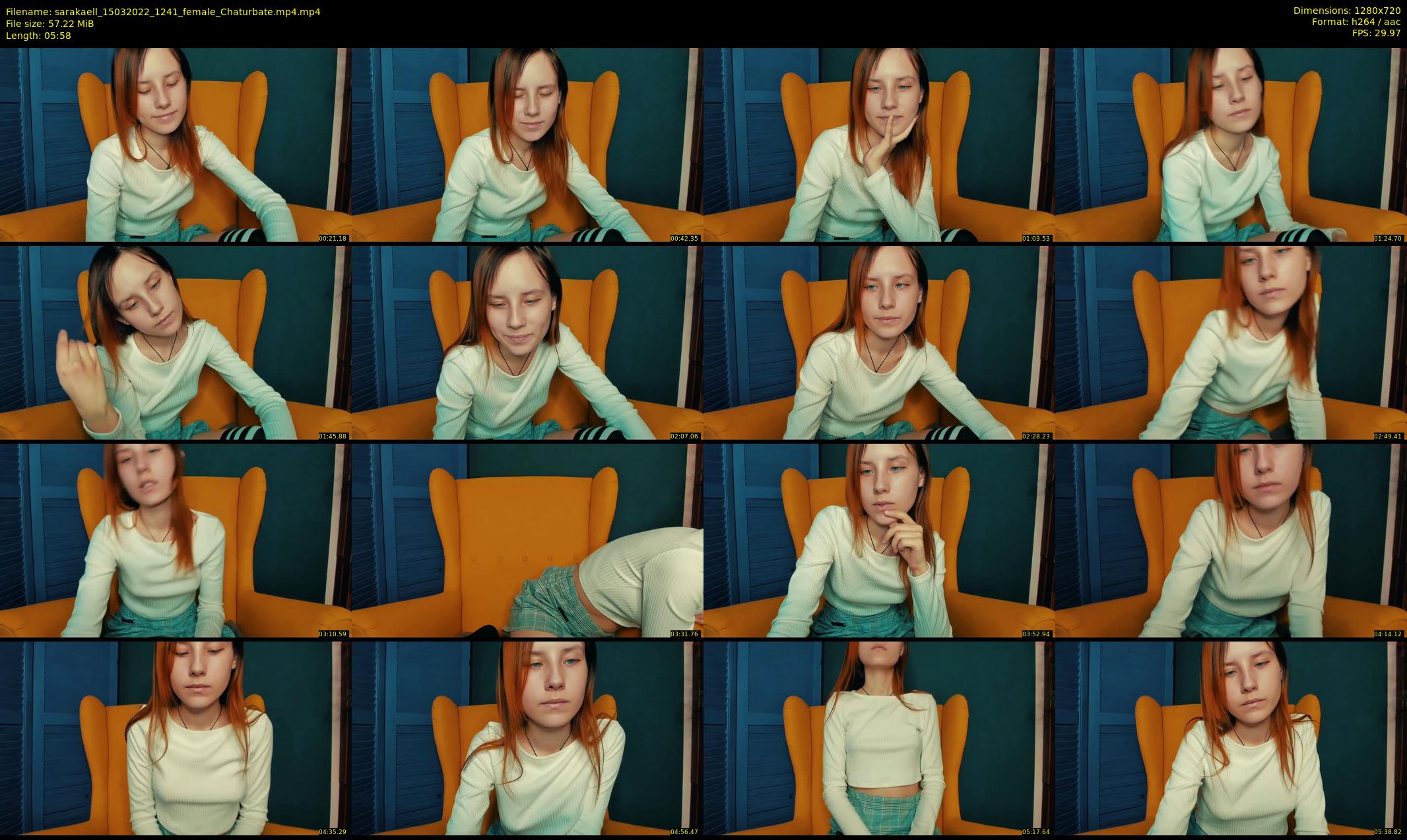 sarakaell — 6 minute Chaturbate female cam show recording, 720p, Mar 15, 2022
