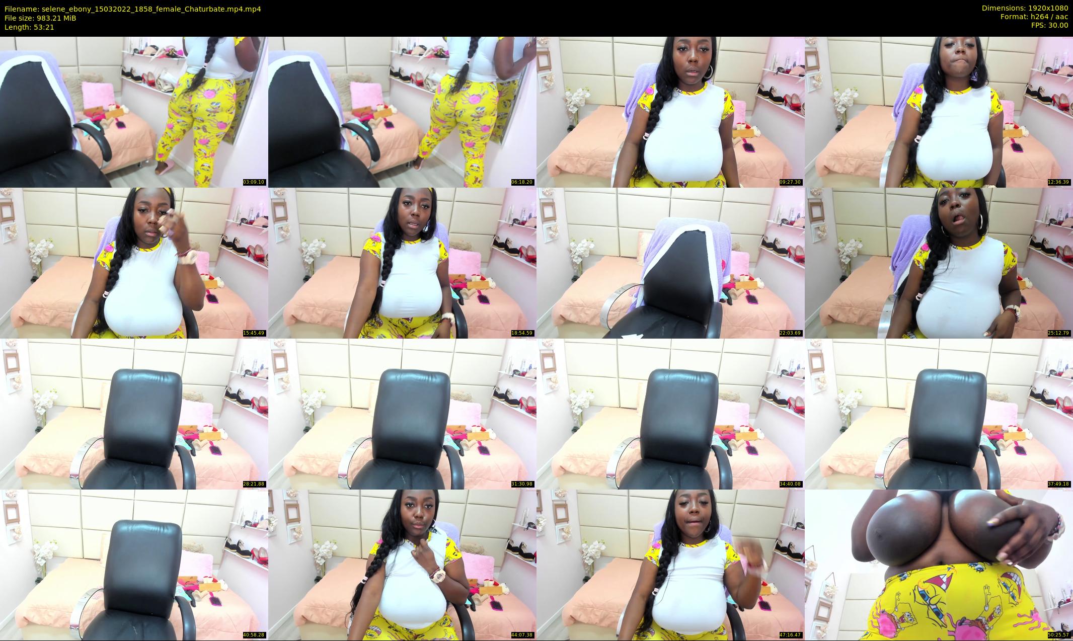 selene_ebony — 54 minute Chaturbate female cam show recording, 1080p, Mar 15, 2022