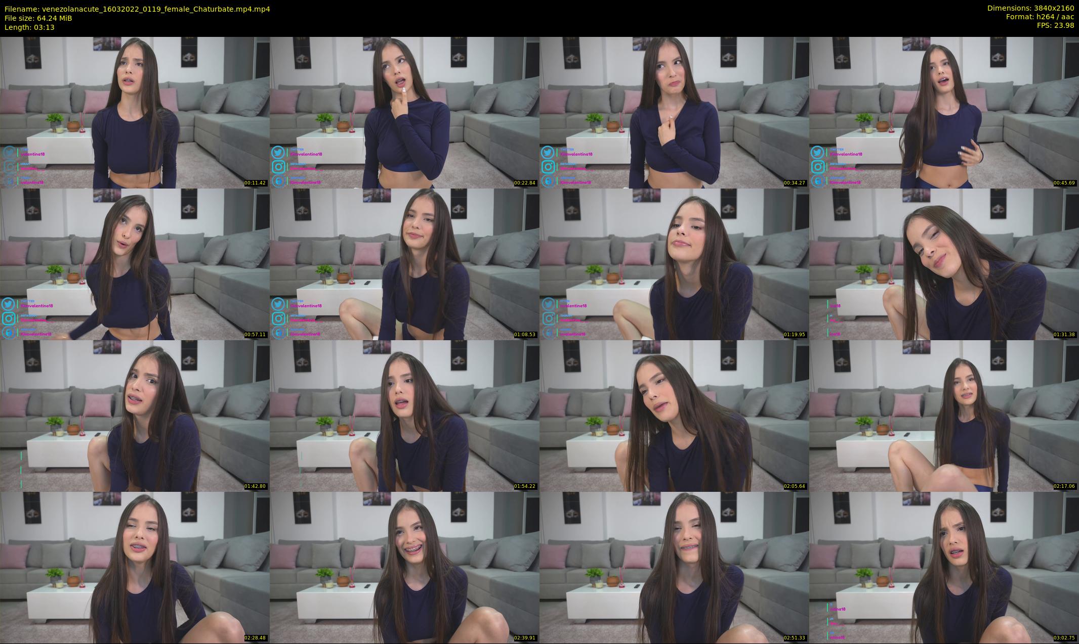 venezolanacute — 4 minute Chaturbate female cam show recording, 4K, Mar 16, 2022
