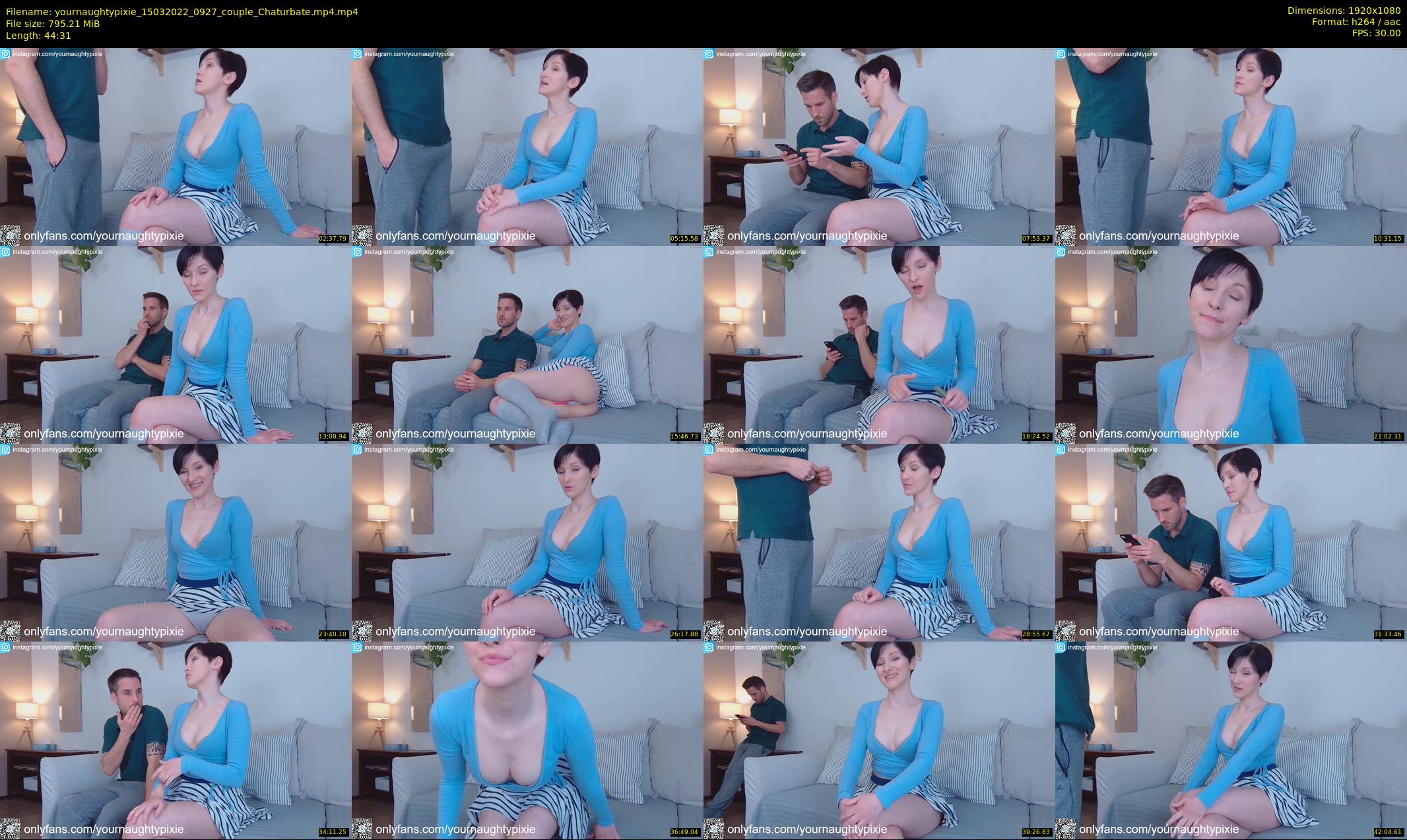 yournaughtypixie — 45 minute Chaturbate couple cam show recording, 1080p, Mar 15, 2022