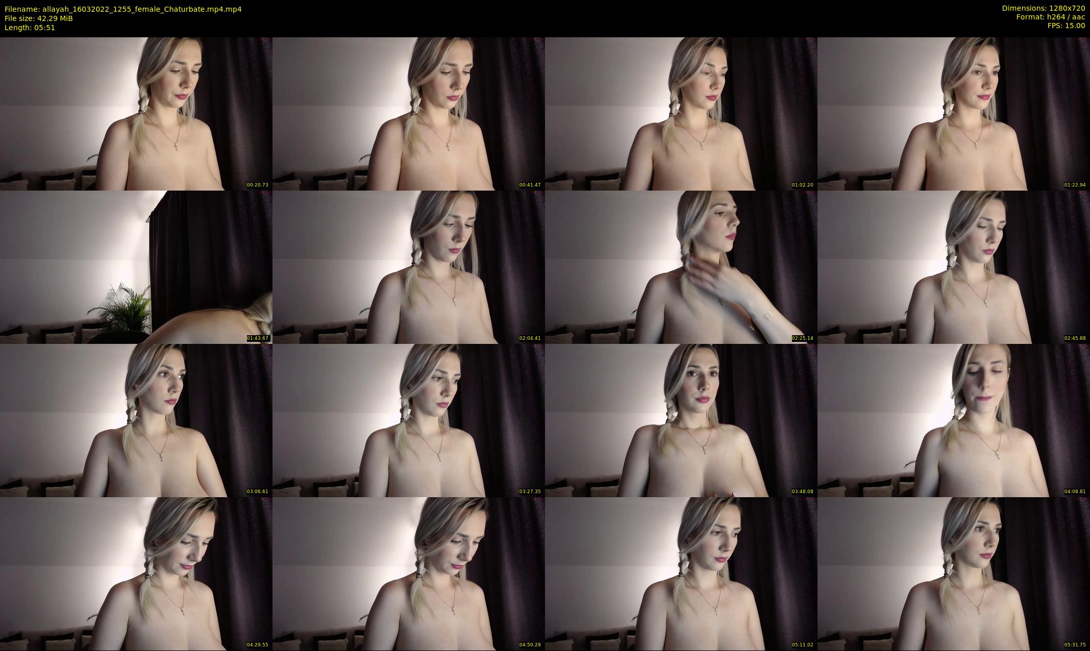 allayah — 6 minute Chaturbate female cam show recording, 720p, Mar 16, 2022