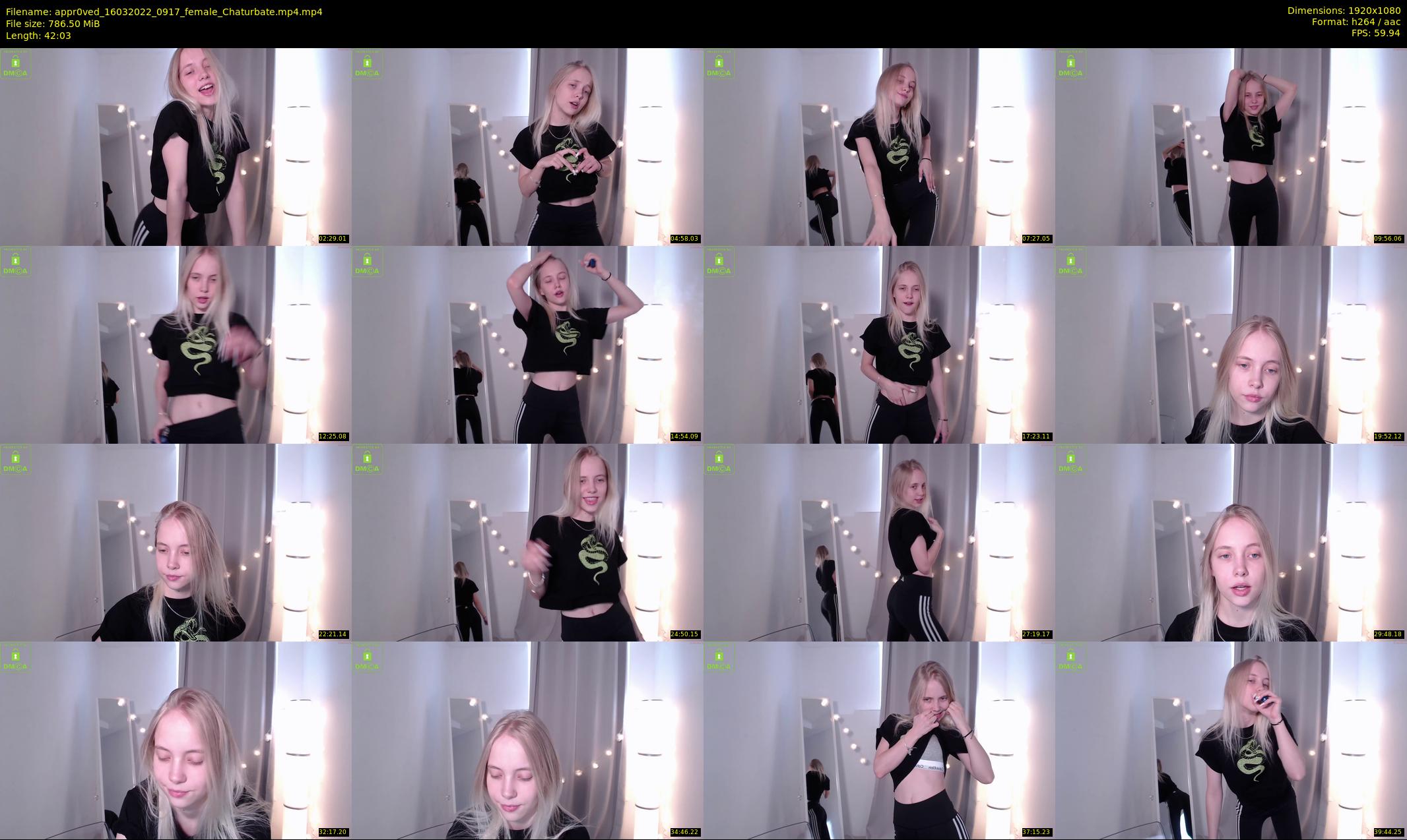 appr0ved — 43 minute Chaturbate female cam show recording, 1080p, Mar 16, 2022
