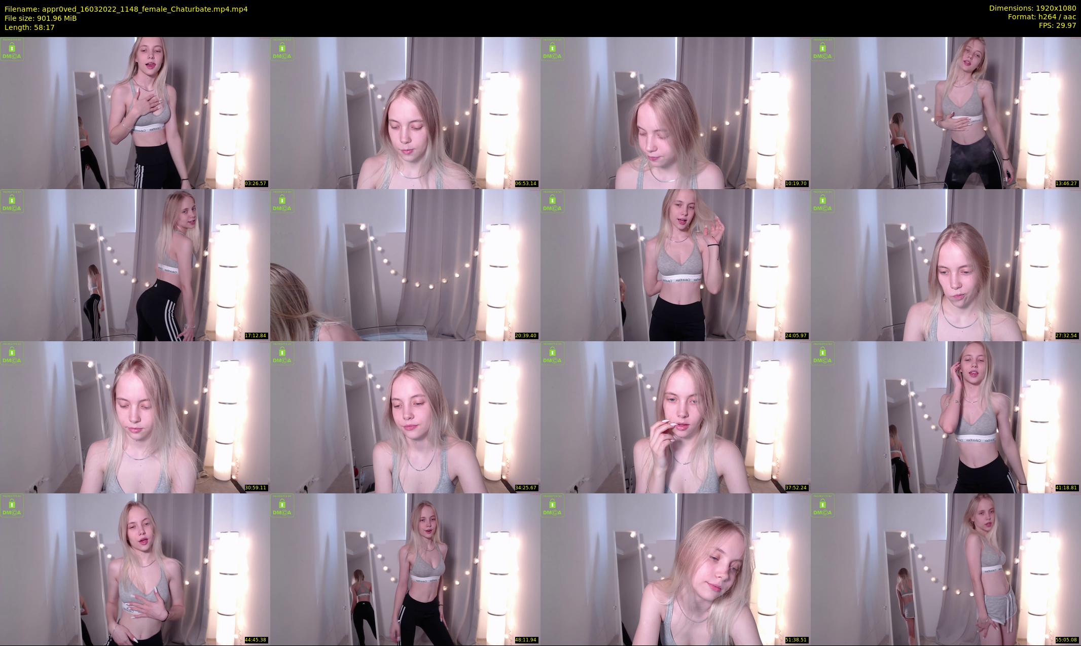 appr0ved — 59 minute Chaturbate female cam show recording, 1080p, Mar 16, 2022
