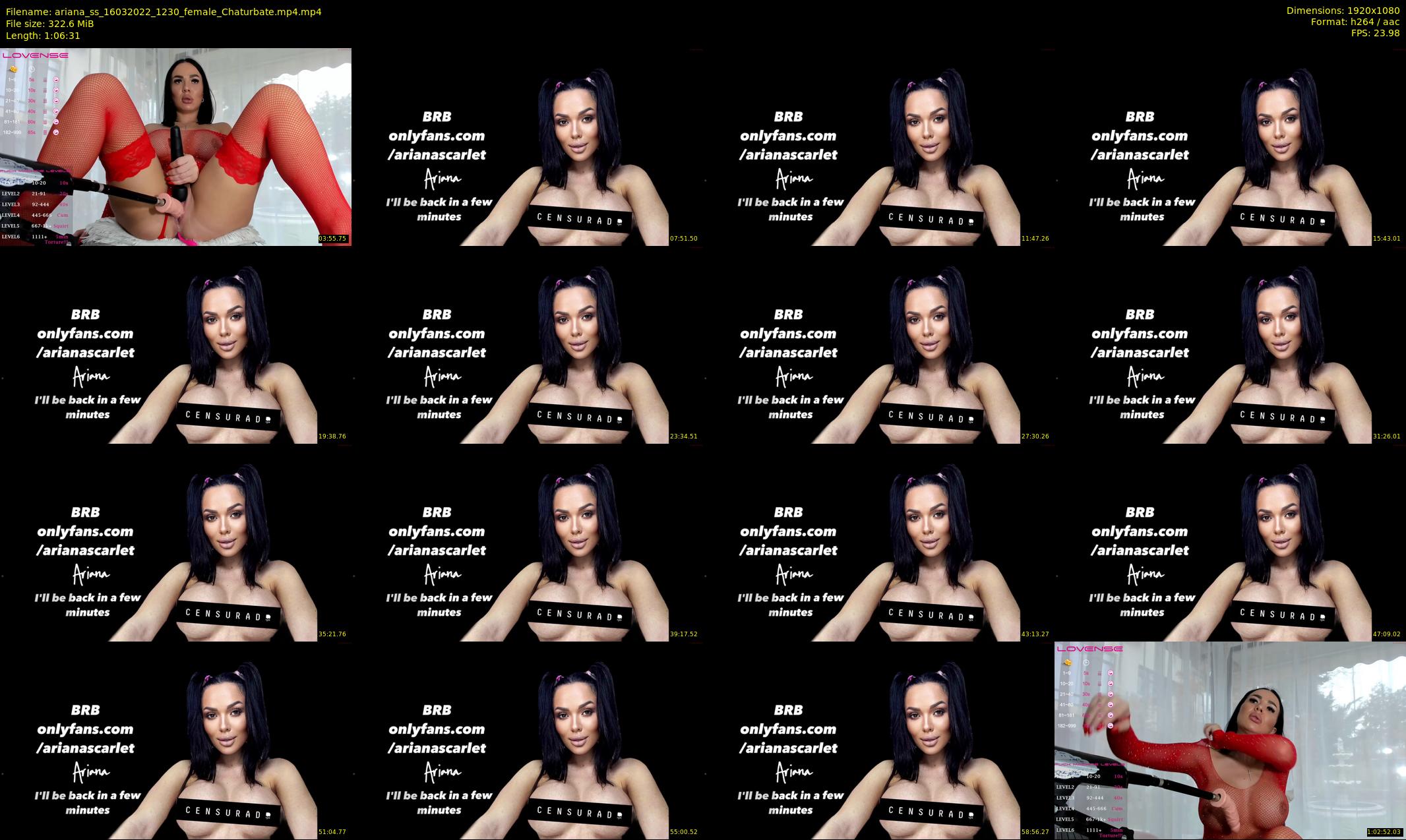 ariana_ss — 67 minute Chaturbate female cam show recording, 1080p, Mar 16, 2022