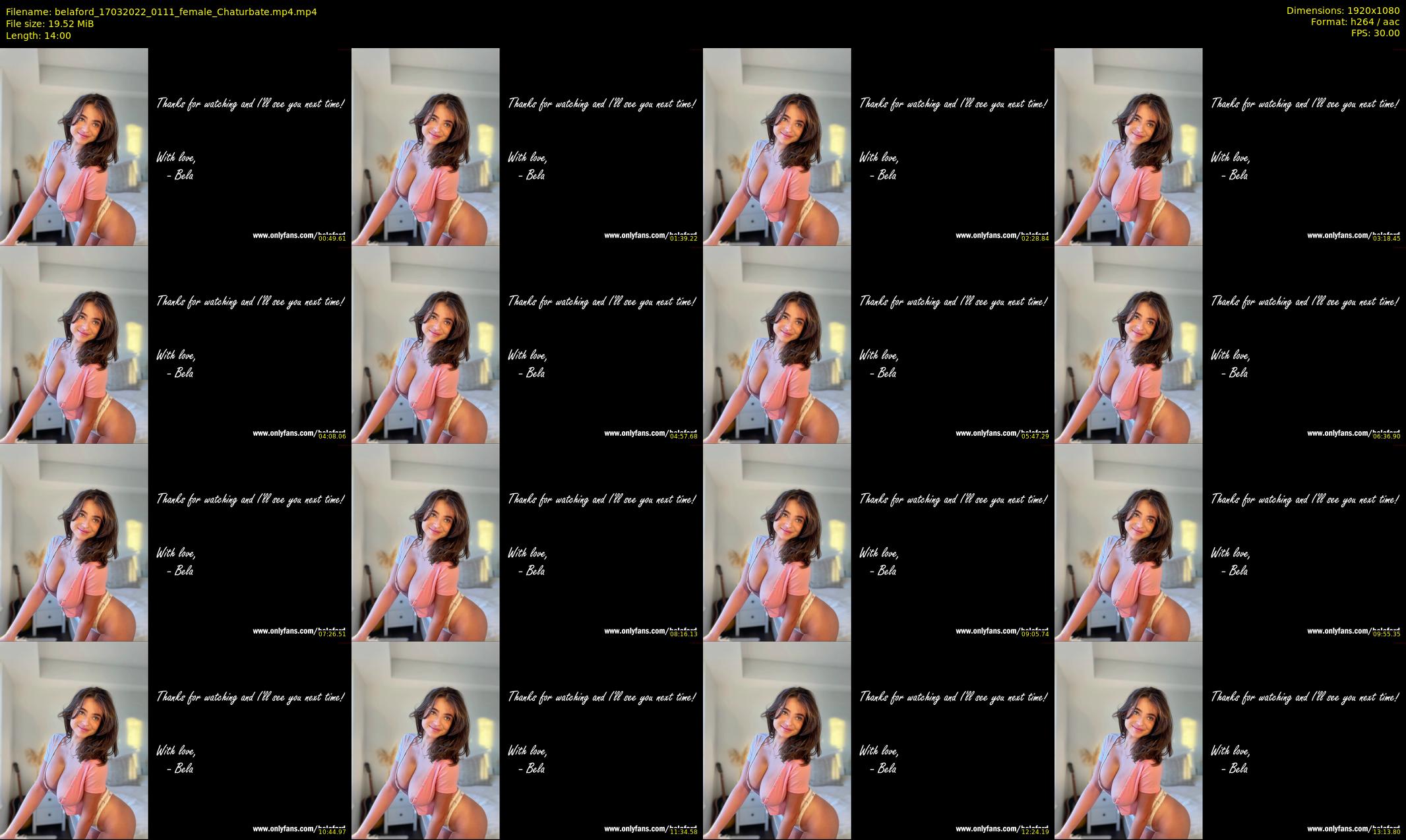 belaford — 14 minute Chaturbate female cam show recording, 1080p, Mar 17, 2022