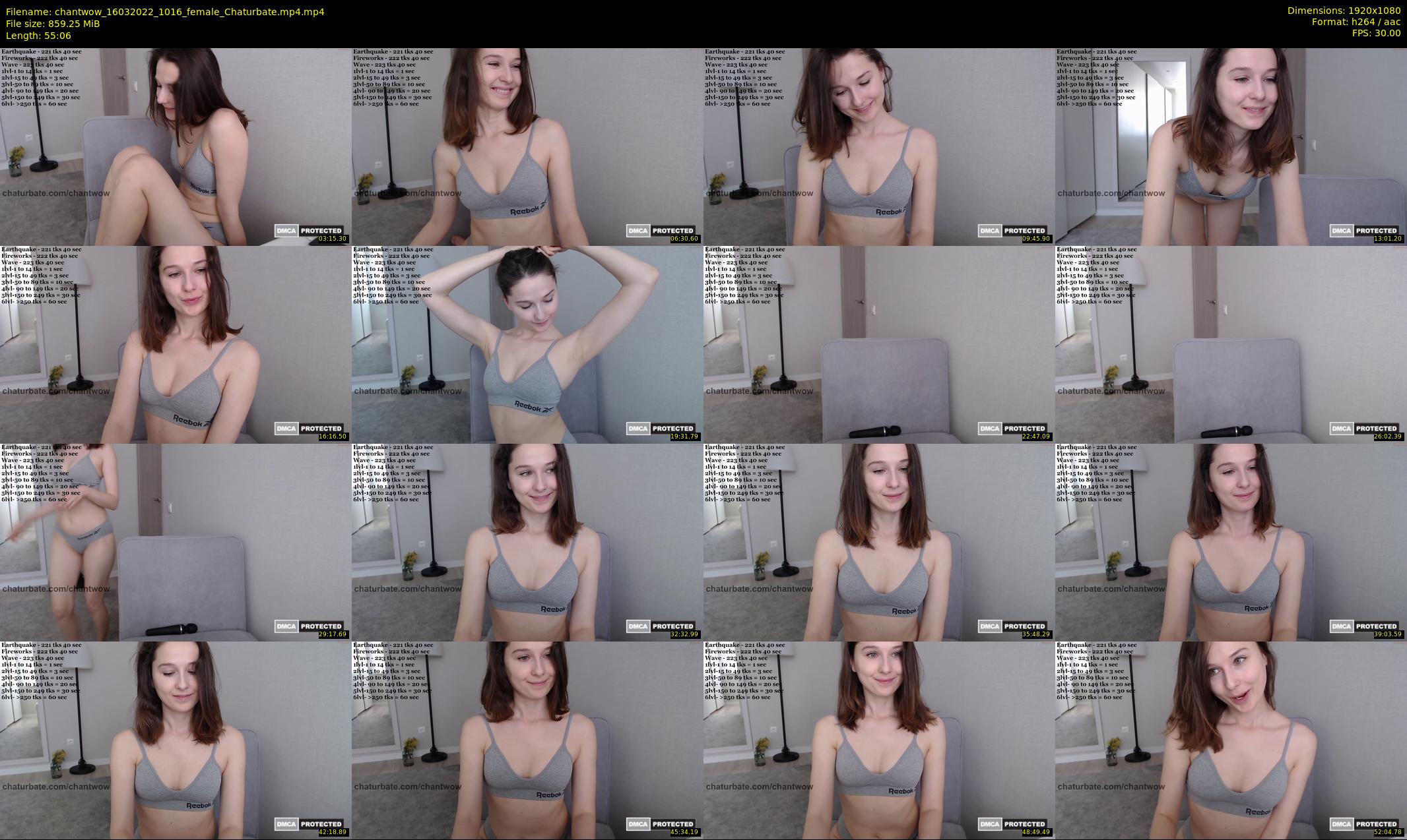 chantwow — 56 minute Chaturbate female cam show recording, 1080p, Mar 16, 2022