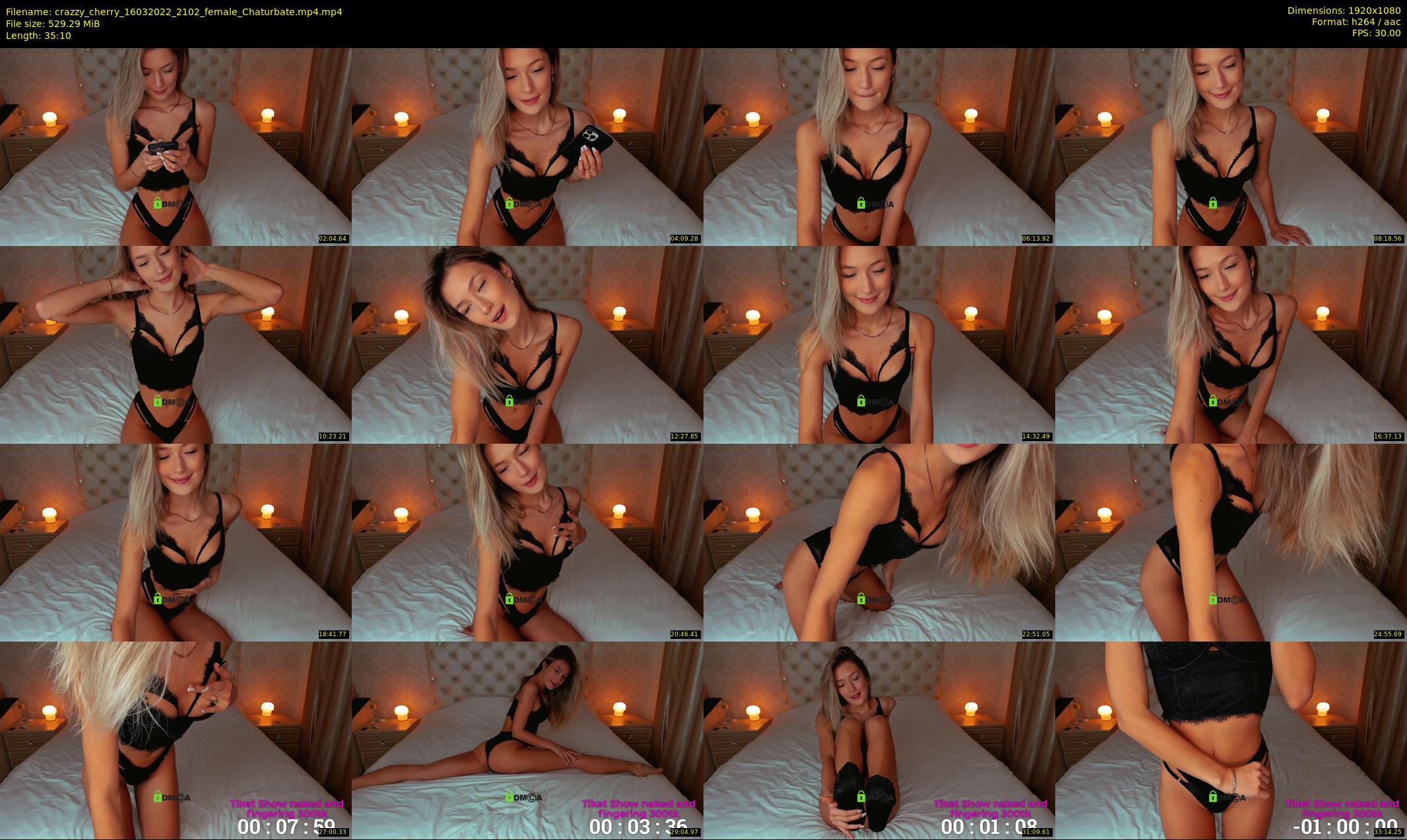 crazzy_cherry — 36 minute Chaturbate female cam show recording, 1080p, Mar 16, 2022