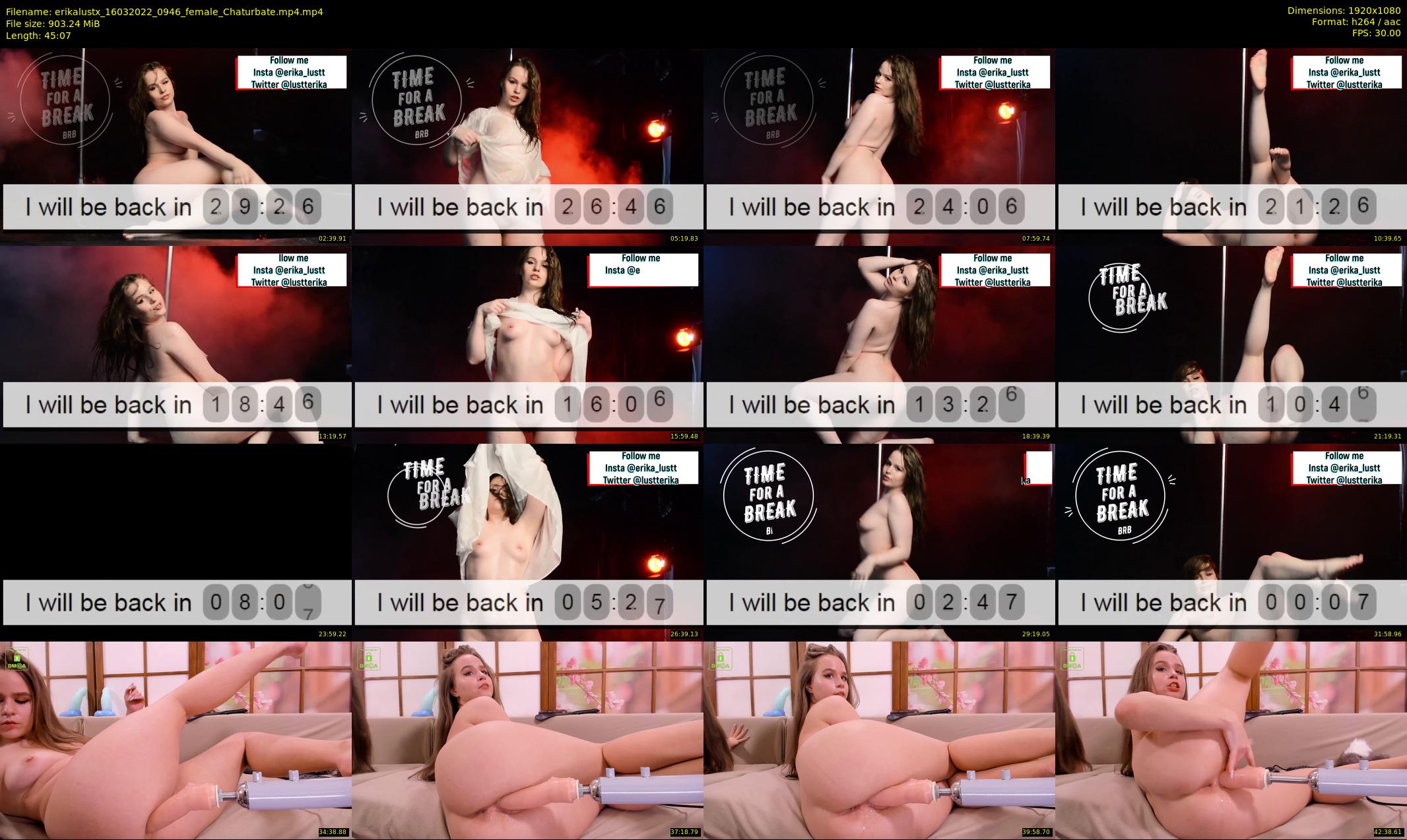 erikalustx — 46 minute Chaturbate female cam show recording, 1080p, Mar 16, 2022