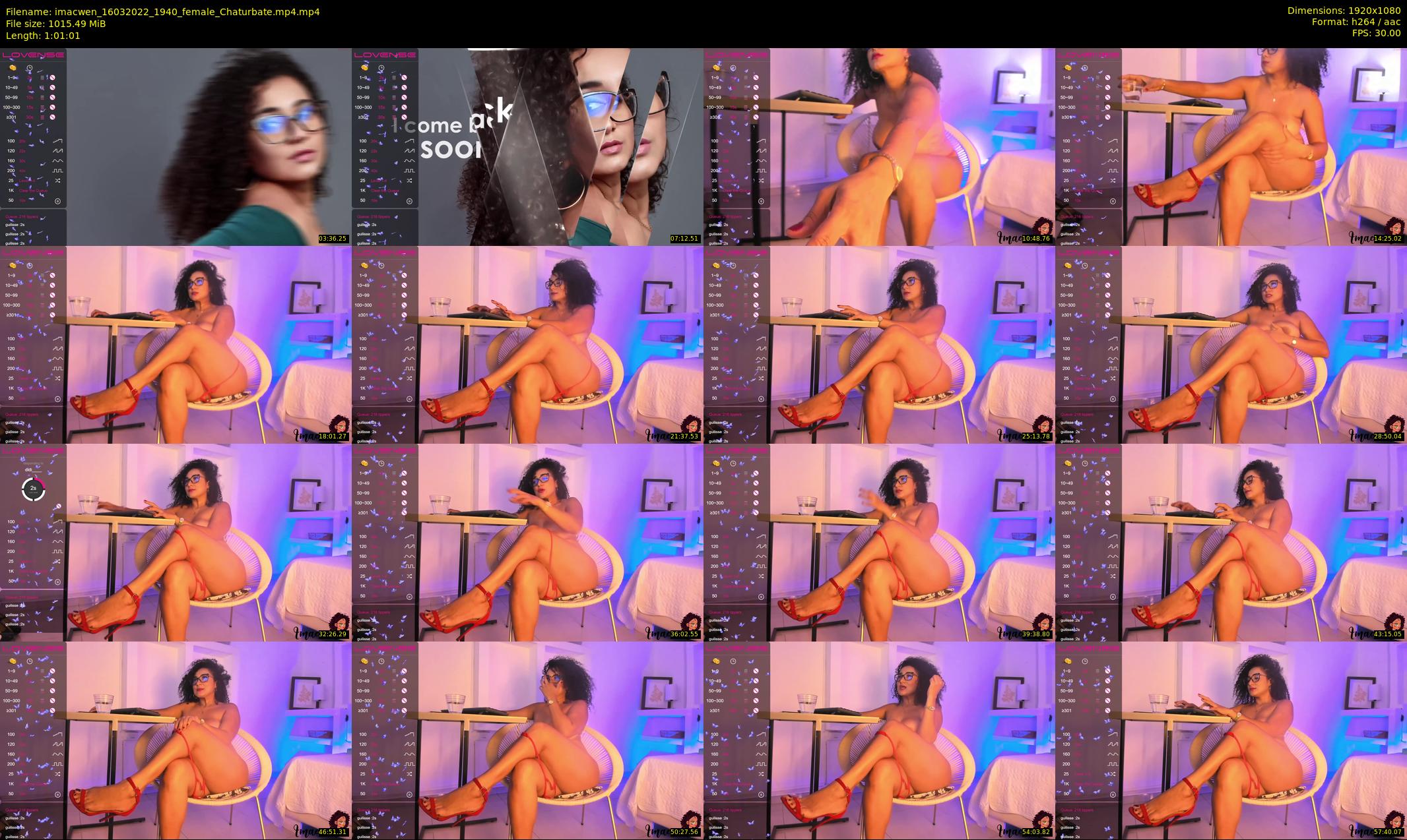 imacwen — 62 minute Chaturbate female cam show recording, 1080p, Mar 16, 2022