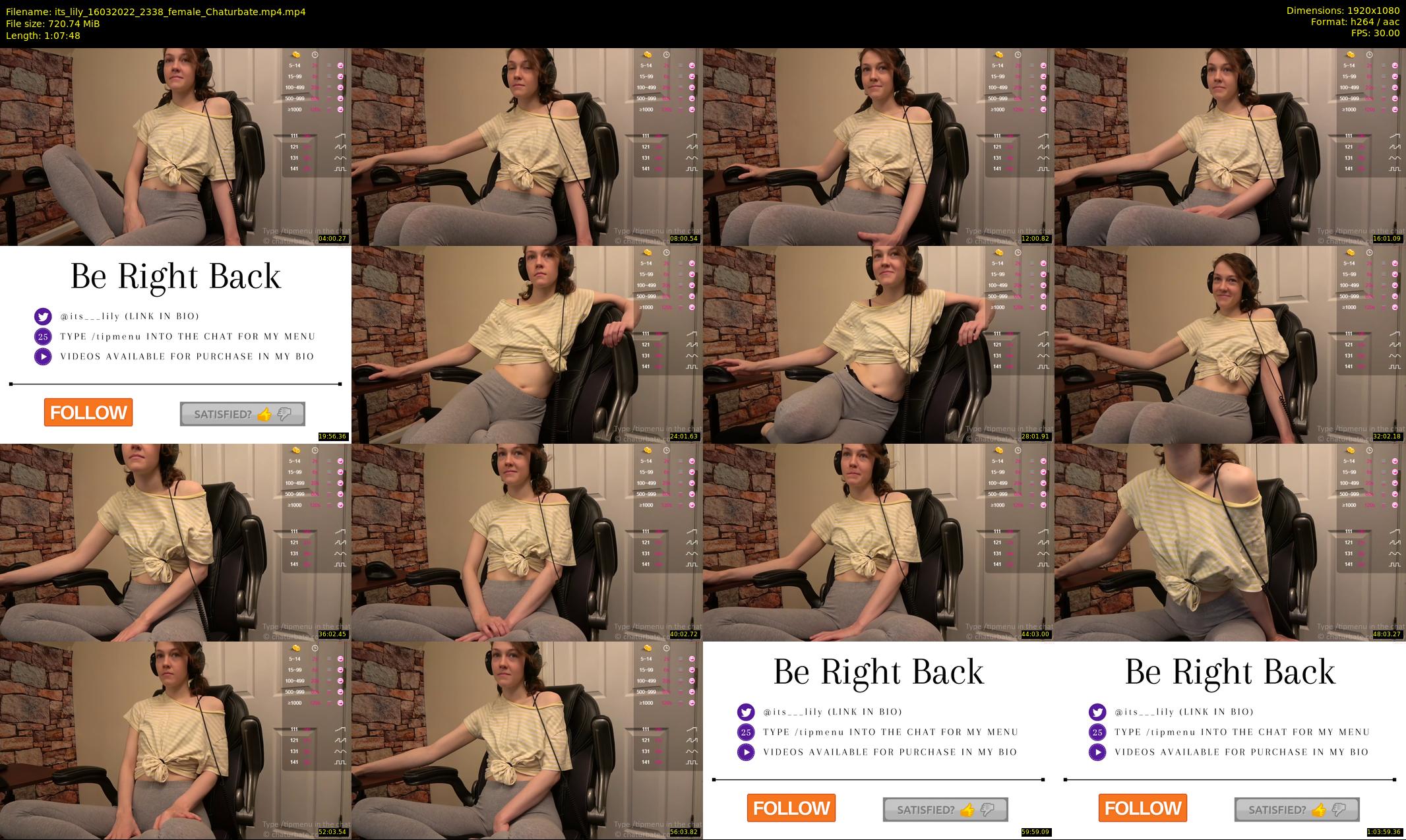 its_lily — 68 minute Chaturbate female cam show recording, 1080p, Mar 16, 2022