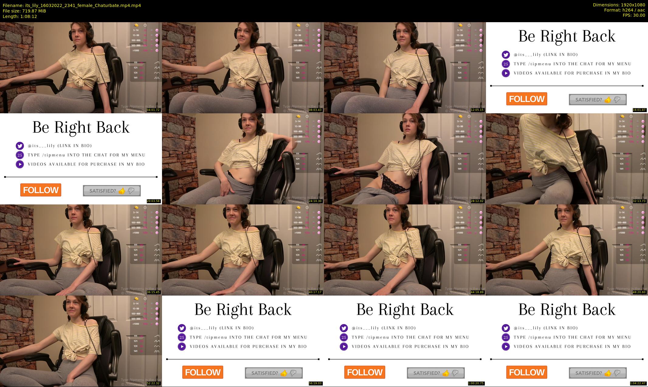 its_lily — 69 minute Chaturbate female cam show recording, 1080p, Mar 16, 2022