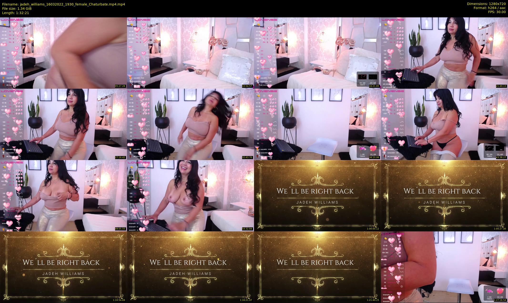 jadeh_williams — 93 minute Chaturbate female cam show recording, 720p, Mar 16, 2022