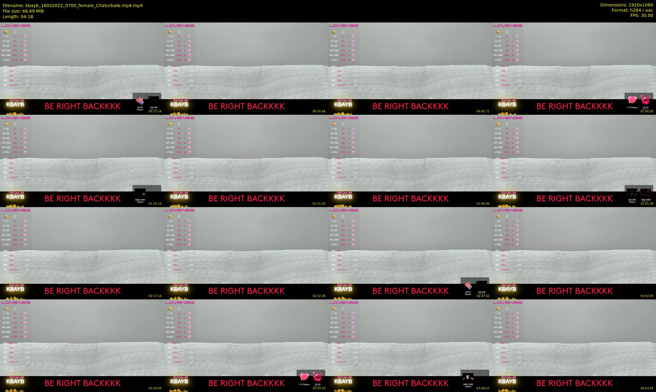kbayb — 5 minute Chaturbate female cam show recording, 1080p, Mar 16, 2022
