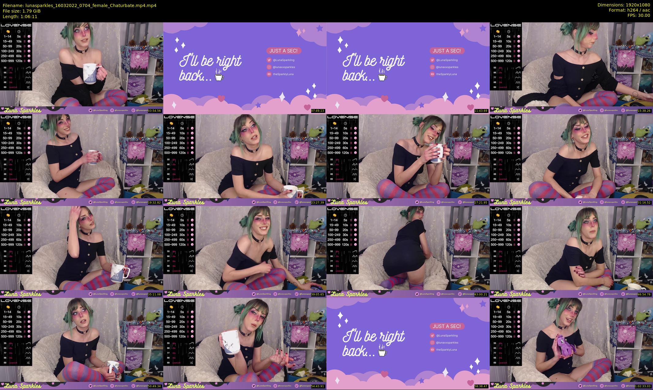 lunasparkles — 67 minute Chaturbate female cam show recording, 1080p, Mar 16, 2022