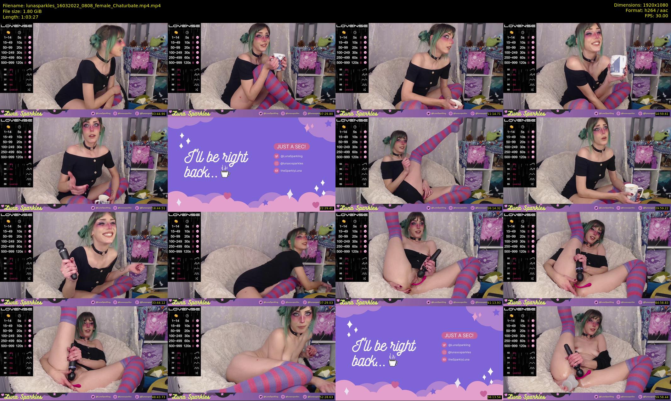 lunasparkles — 64 minute Chaturbate female cam show recording, 1080p, Mar 16, 2022
