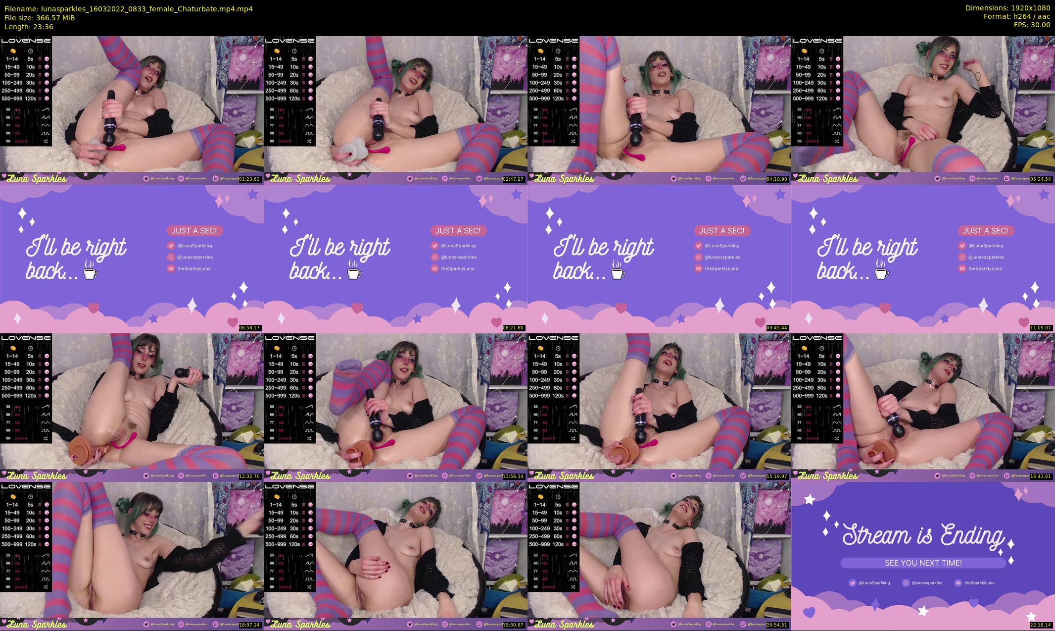 lunasparkles — 24 minute Chaturbate female cam show recording, 1080p, Mar 16, 2022