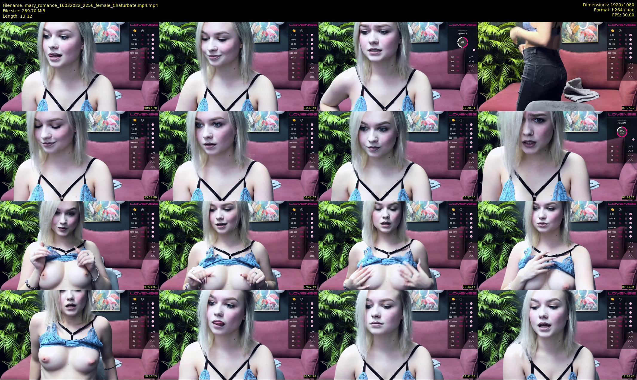 mary_romance — 14 minute Chaturbate female cam show recording, 1080p, Mar 16, 2022