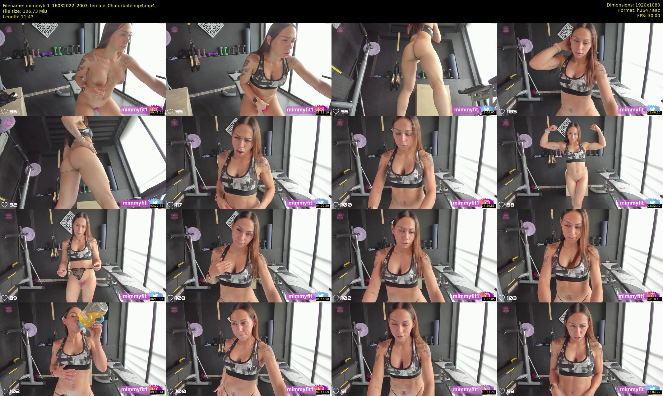 mimmyfit1 — 12 minute Chaturbate female cam show recording, 1080p, Mar 16, 2022