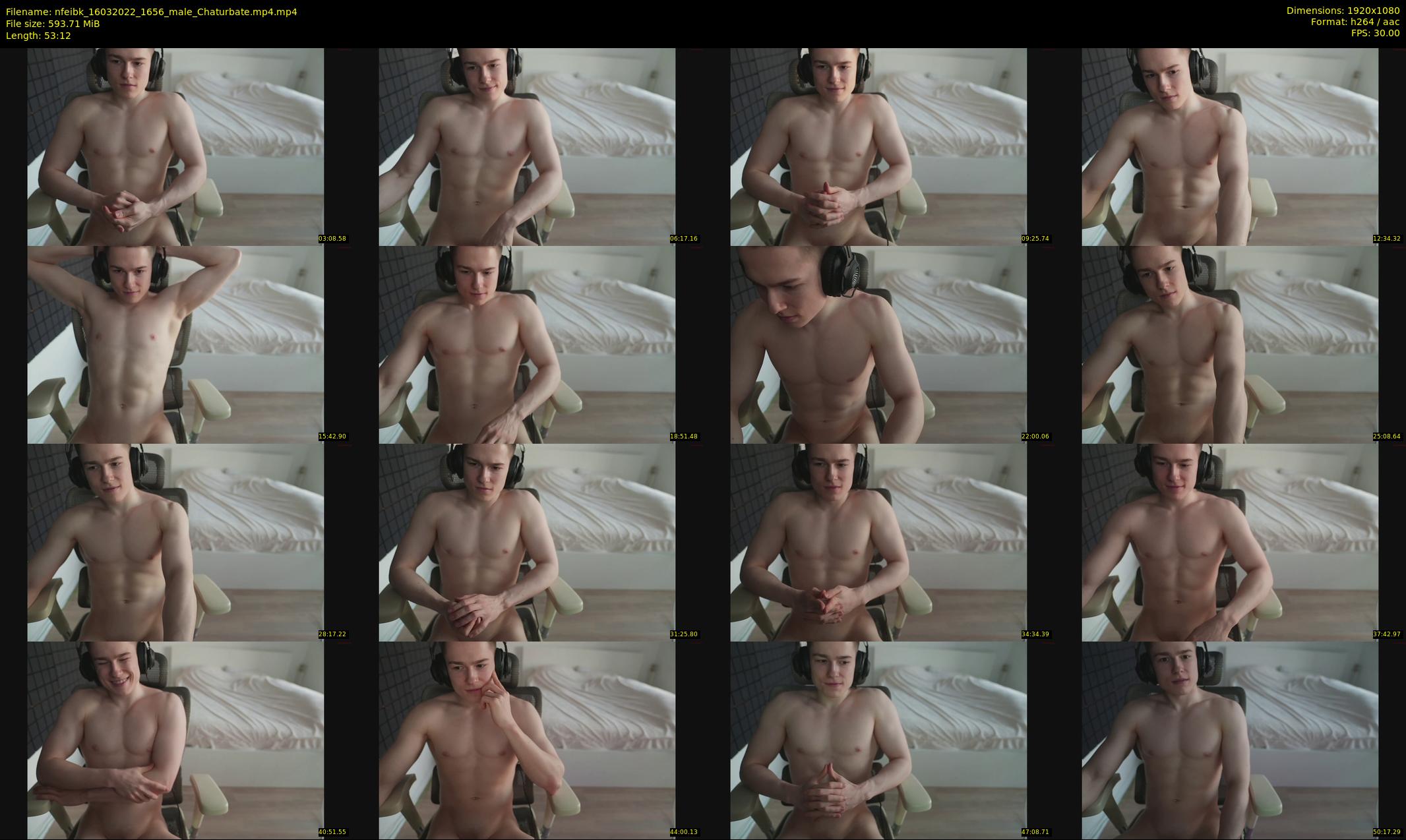 nfeibk — 54 minute Chaturbate male cam show recording, 1080p, Mar 16, 2022