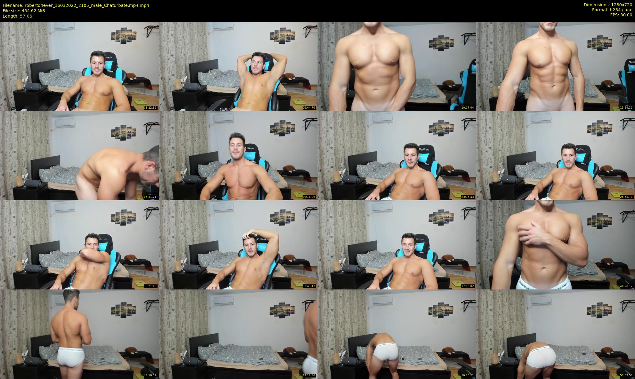 roberto4ever — 58 minute Chaturbate male cam show recording, 720p, Mar 16, 2022